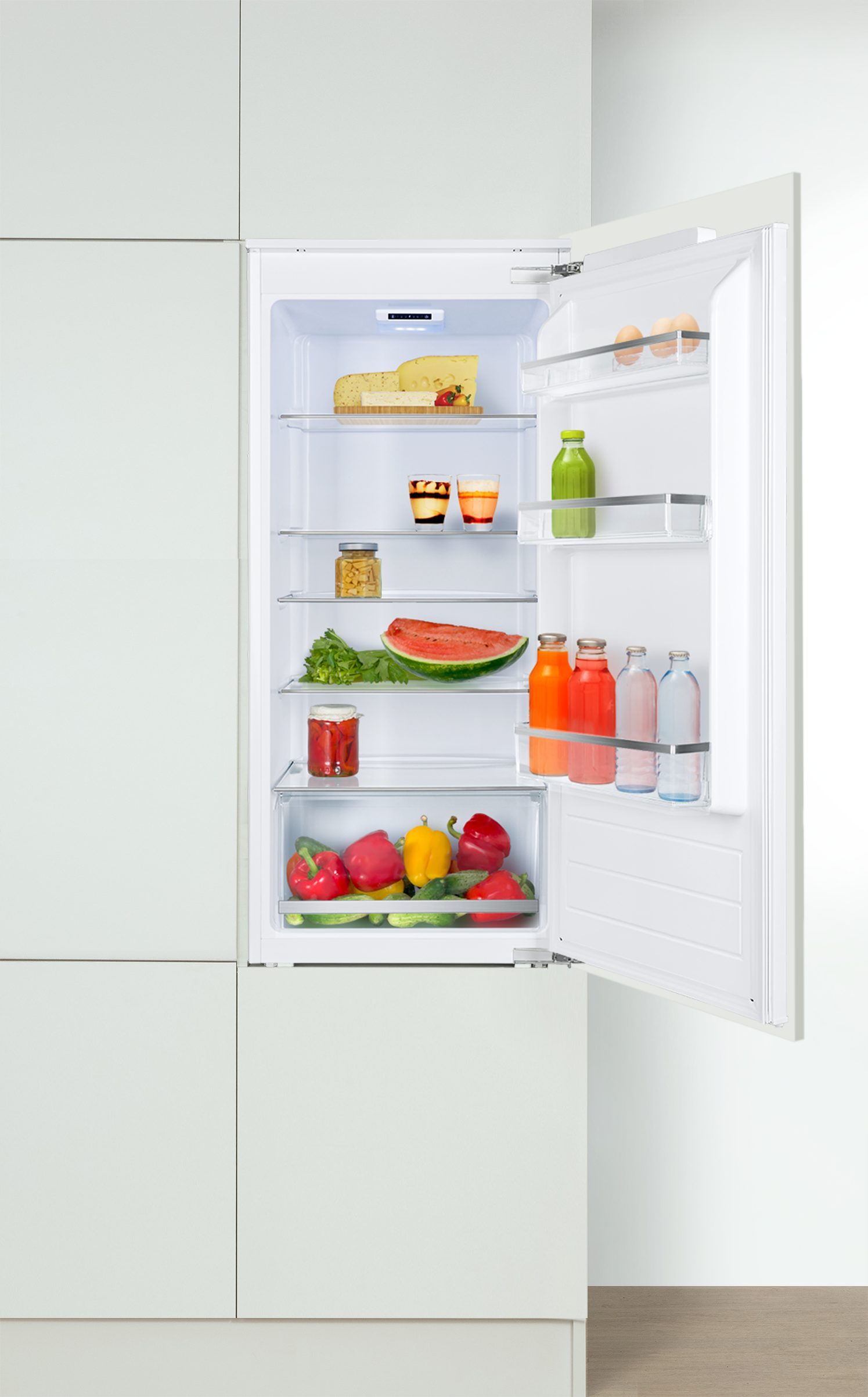 Amica Einbaukühlschrank EVKSX 352 231, 122,1 cm hoch, 54 cm breit, Frische leicht gemacht – elegant und nahtlos verbaut
