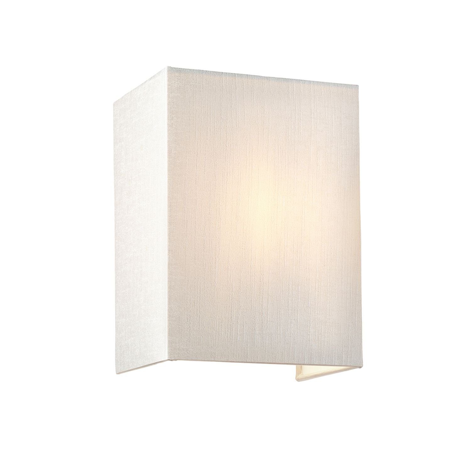 Licht-Erlebnisse Wandleuchte NADATILA, ohne Leuchtmittel, eckig Down E27 Up Modern Stoff Beleuchtung Schirm Wandlampe Creme