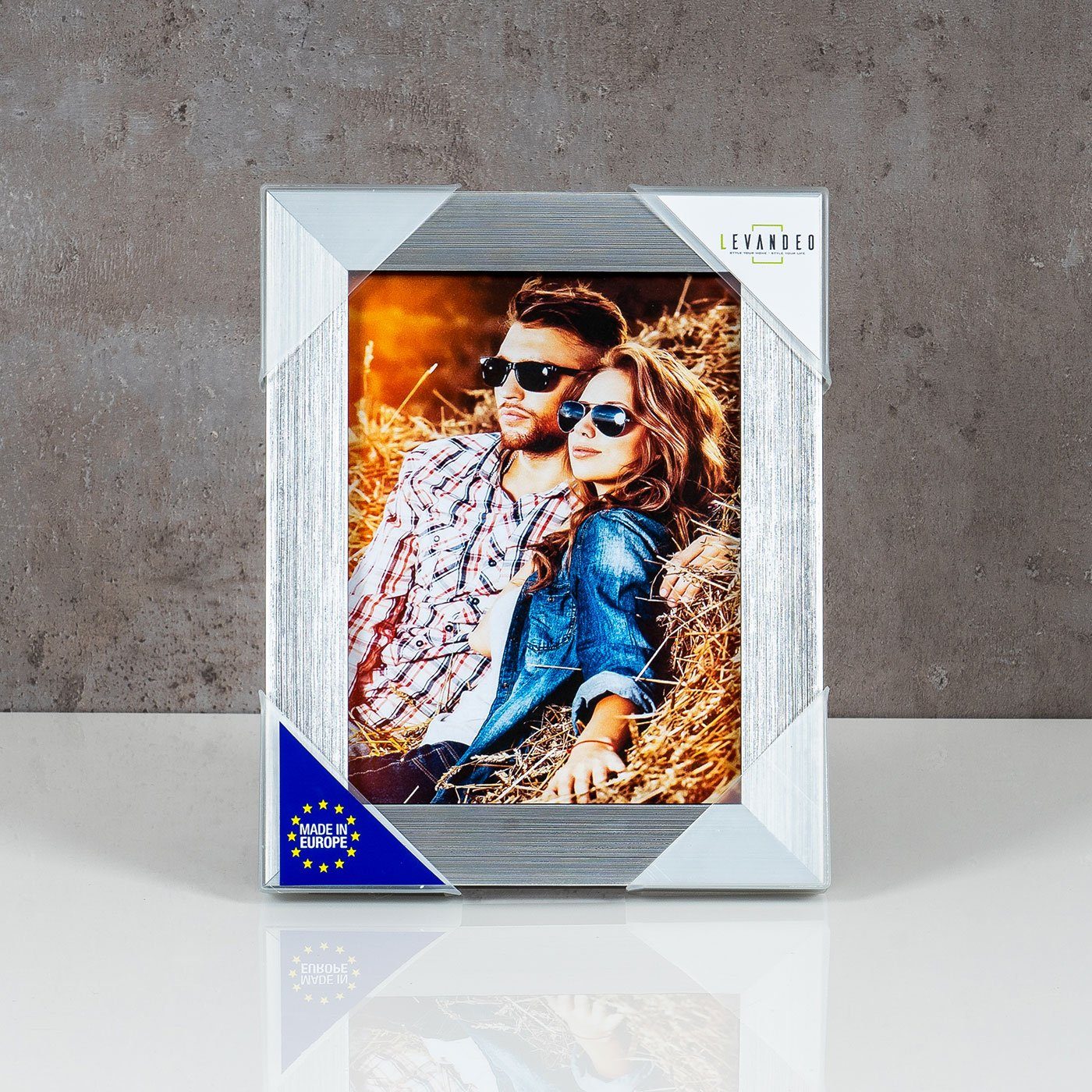 Levandeo® Bilderrahmen, Bilderrahmen 20x30cm DIN A4 Aluminium Schwarz Fotorahmen Einzelrahmen