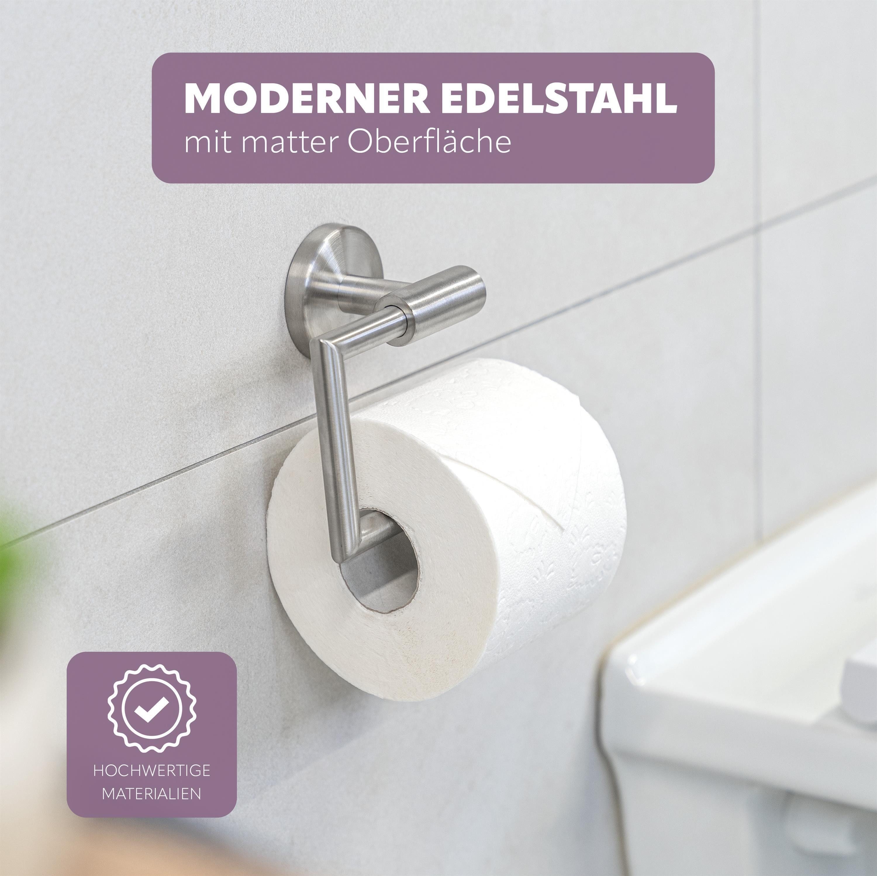 bremermann Toilettenpapierhalter Bad-Serie PIAZZA - Toilettenpapierhalter, aus Edelstahl matt – Bild 4 von 5