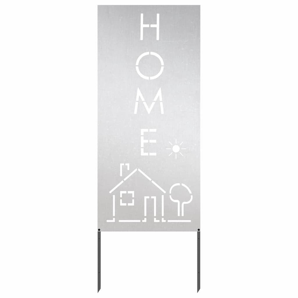 vidaXL Wandbild Garten dekoratives Panel Silber günstig online kaufen