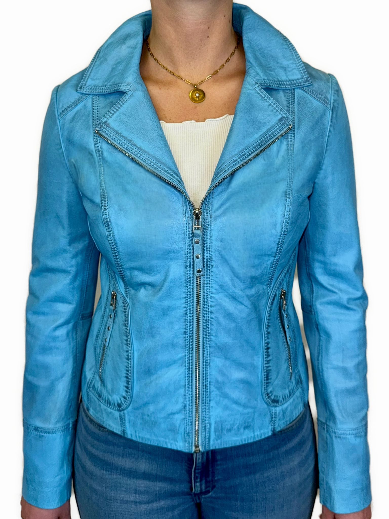 Cabrini Lederjacke Azzurra günstig online kaufen