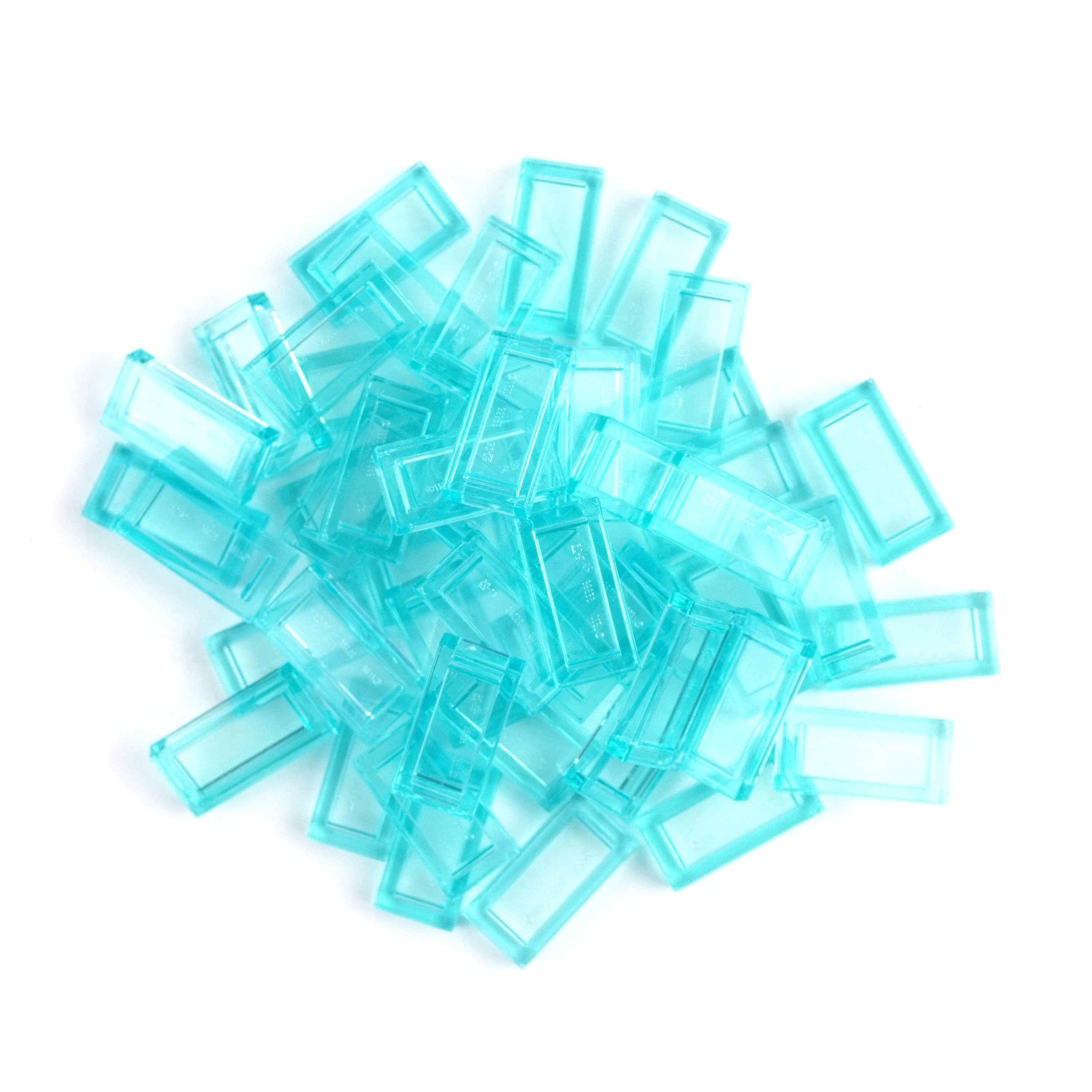 LEGO® LEGO® 1x2 Fliesen Transparent Hellblau günstig online kaufen