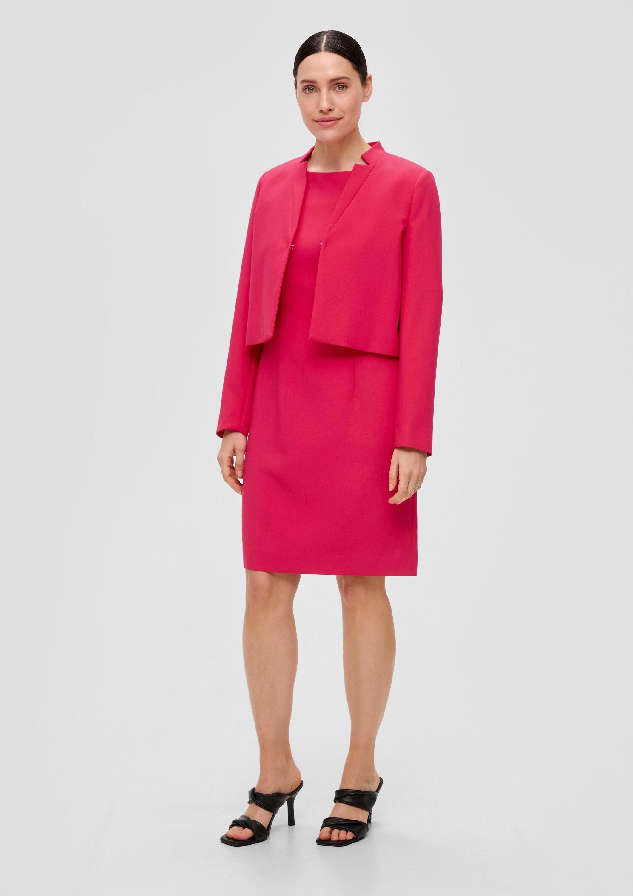 s.Oliver Jackenblazer Indoor-Blazer Cropped Blazer mit Haken-Verschluss