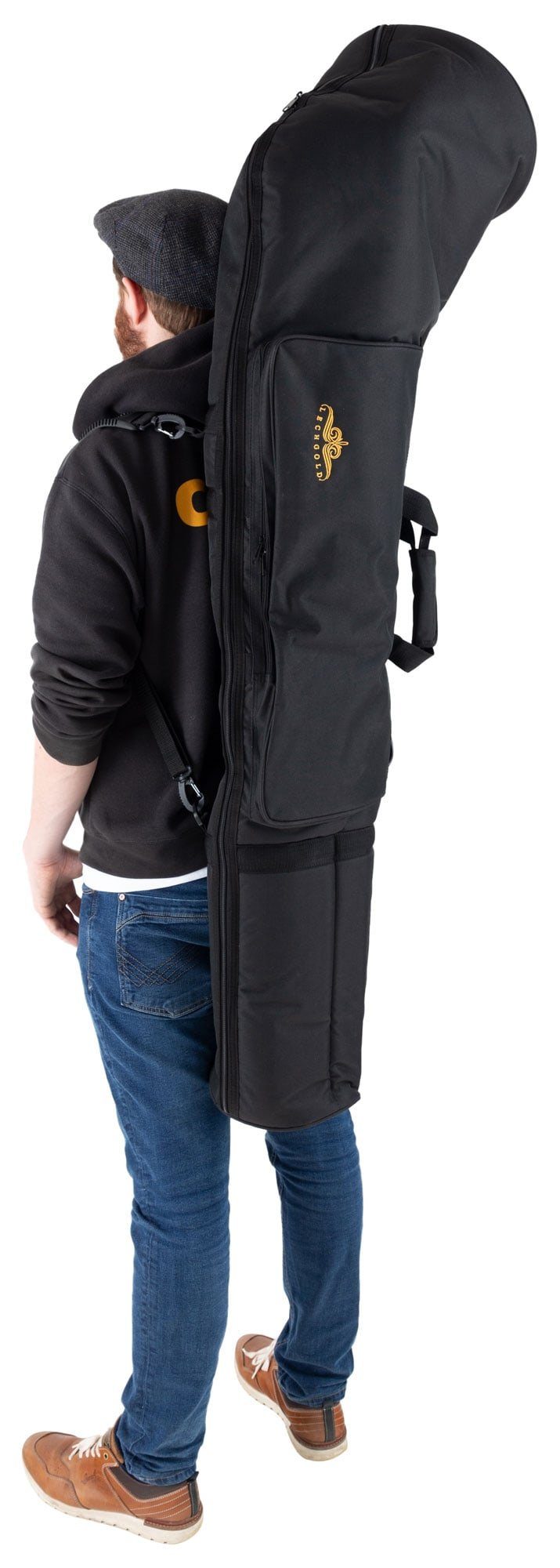 Lechgold Alphorn Tasche M bis 135 cm für, für 3-teilige Alphörner mit Tragegriff und Rucksackgurten
