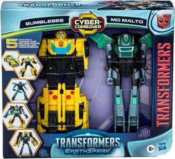 Hasbro Actionfigur Transformers EarthSpark, Cyber-Combiner Bumblebee und Mo Malto