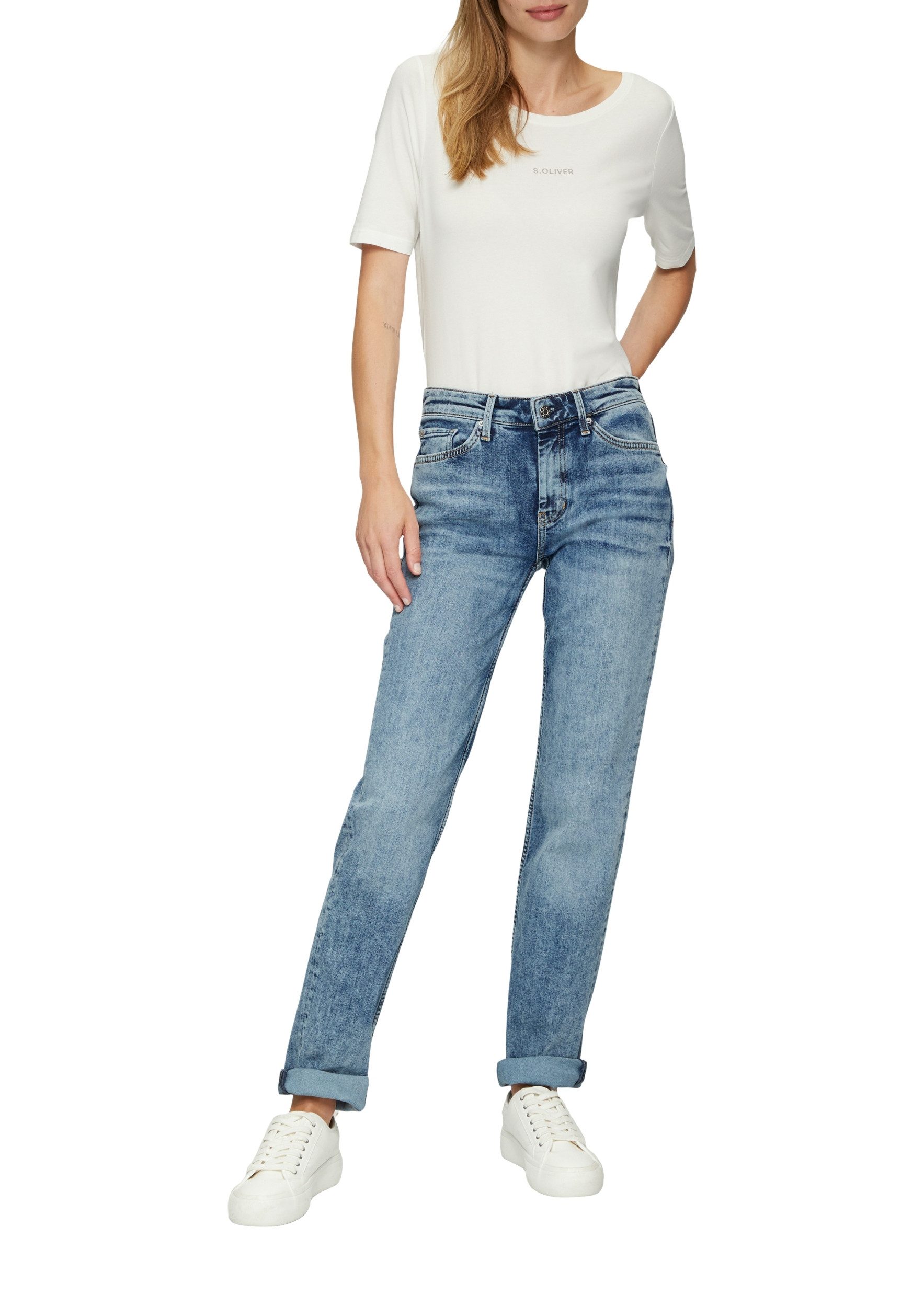 s.Oliver Gerade Jeans s.Oliver - Jeans Karolin - Regular Fit, Mid Rise, Straight Leg