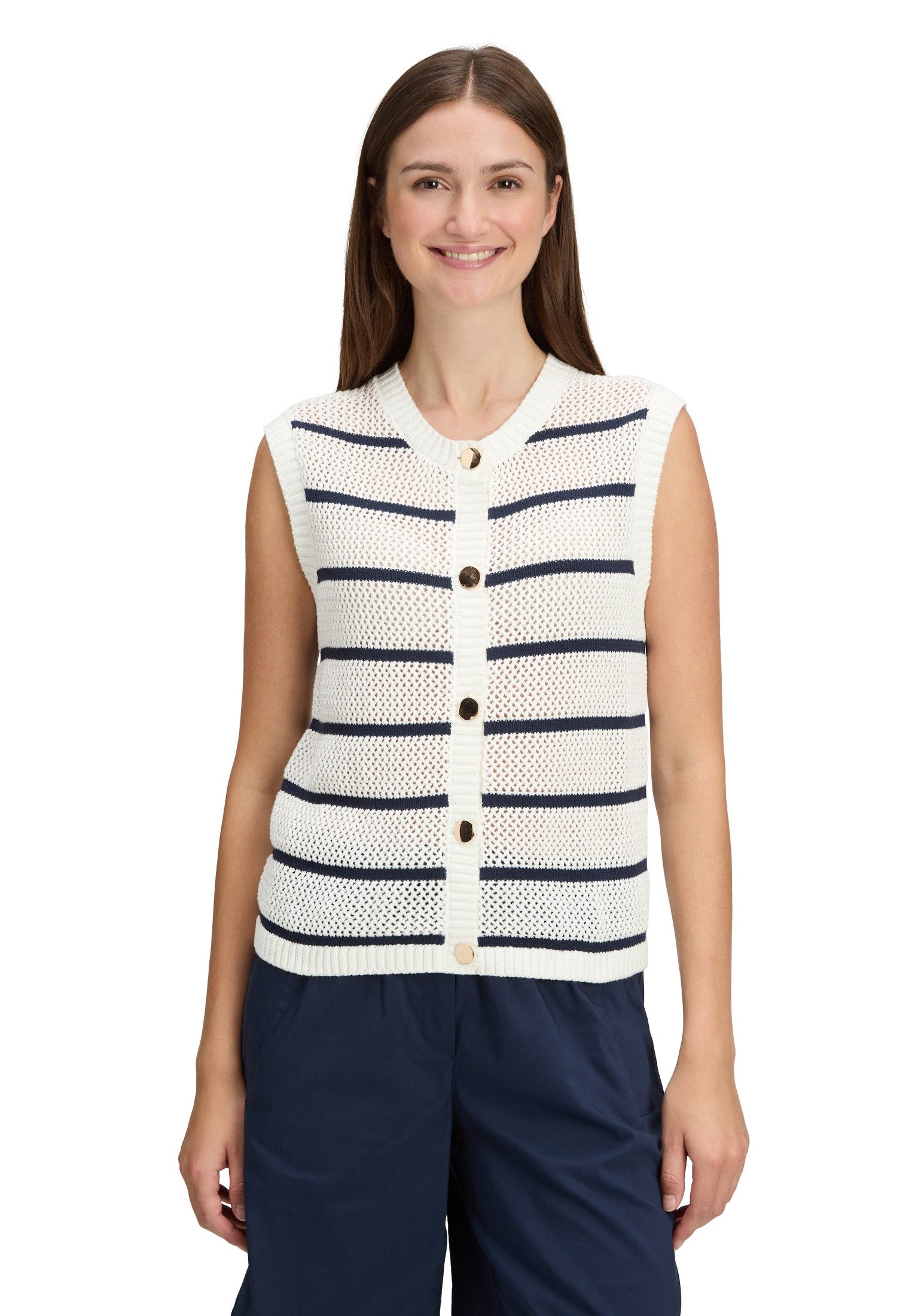 Betty&Co Strickjacke Damen mit Lochmuster (1-tlg)