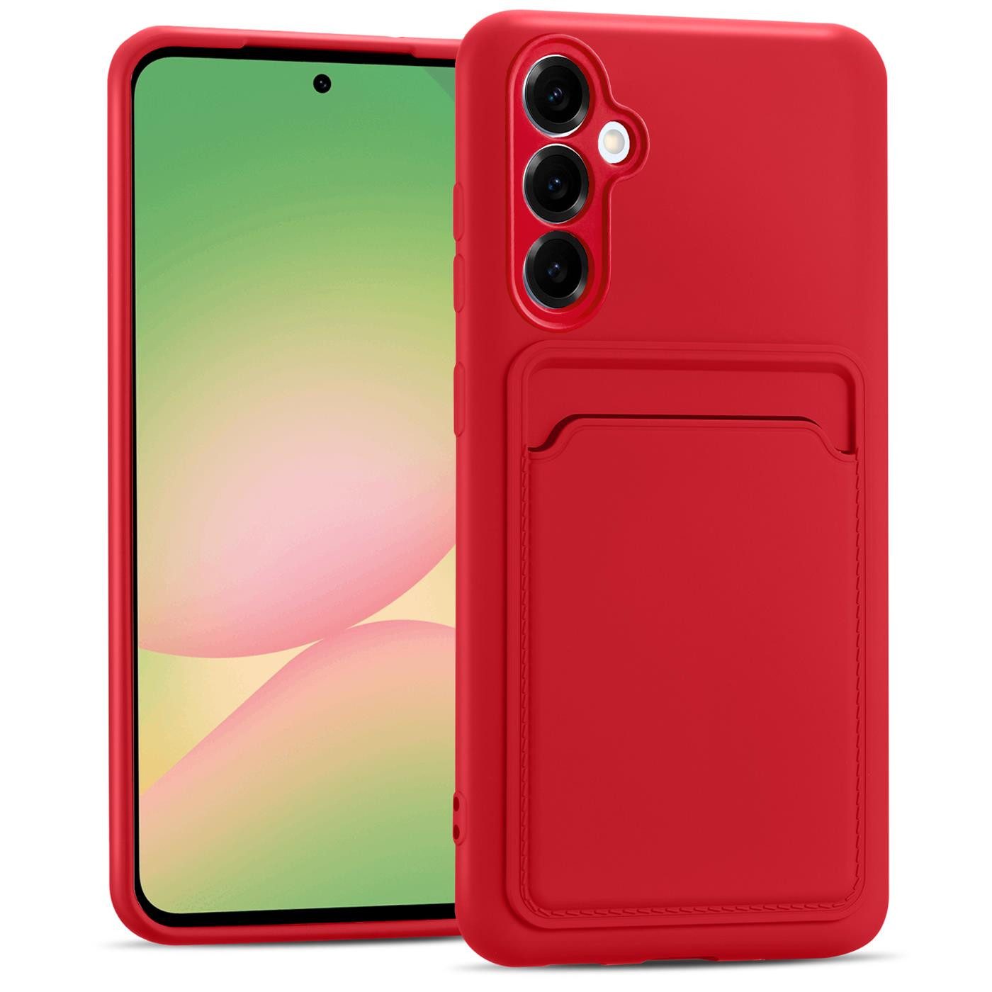 CoolGadget Handyhülle Card Case Handy Tasche für Samsung Galaxy A56 5G 6,7 Zoll, Silikon Slim Schutzhülle mit Kartenfach für Samsung A56 5G Hülle
