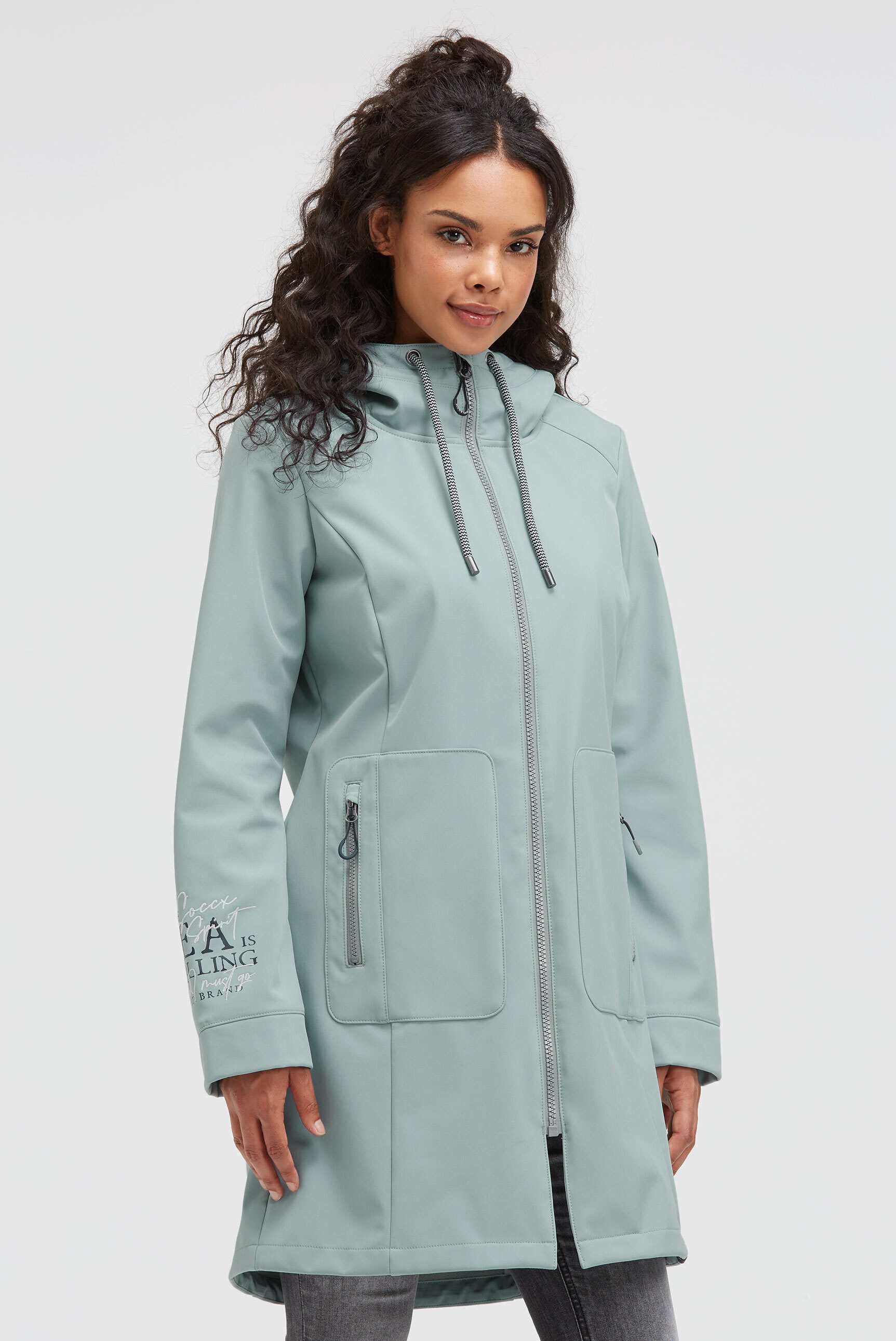 SOCCX Softshelljacke mit Windfangleiste günstig online kaufen