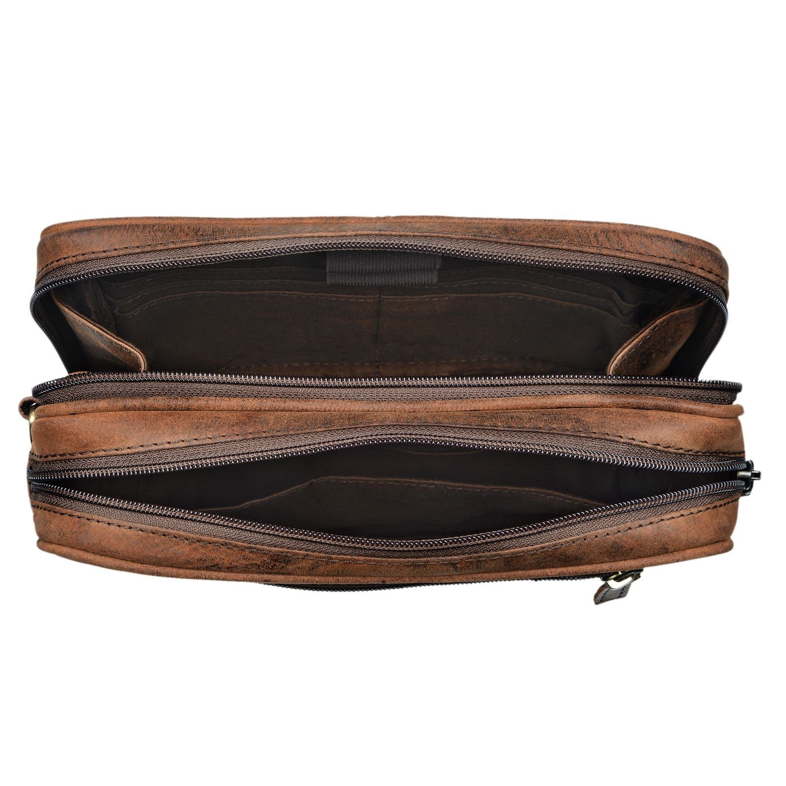 STILORD Handtasche "Nero" Vintage Handgelenktasche Clutch Herren Echtleder