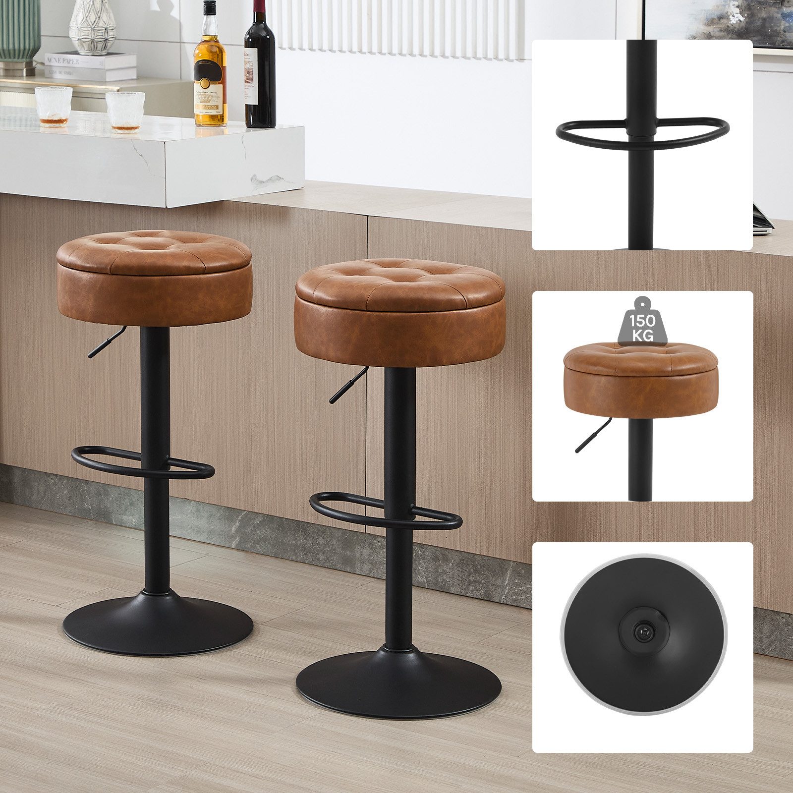 Woltu Barhocker (2 St), Sitzhocker mit günstig online kaufen