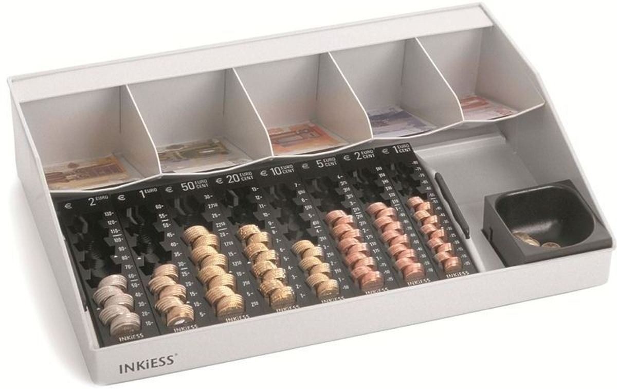 INKiESS Geldkassette Kasse Rekord 8150 PL lichtgrau