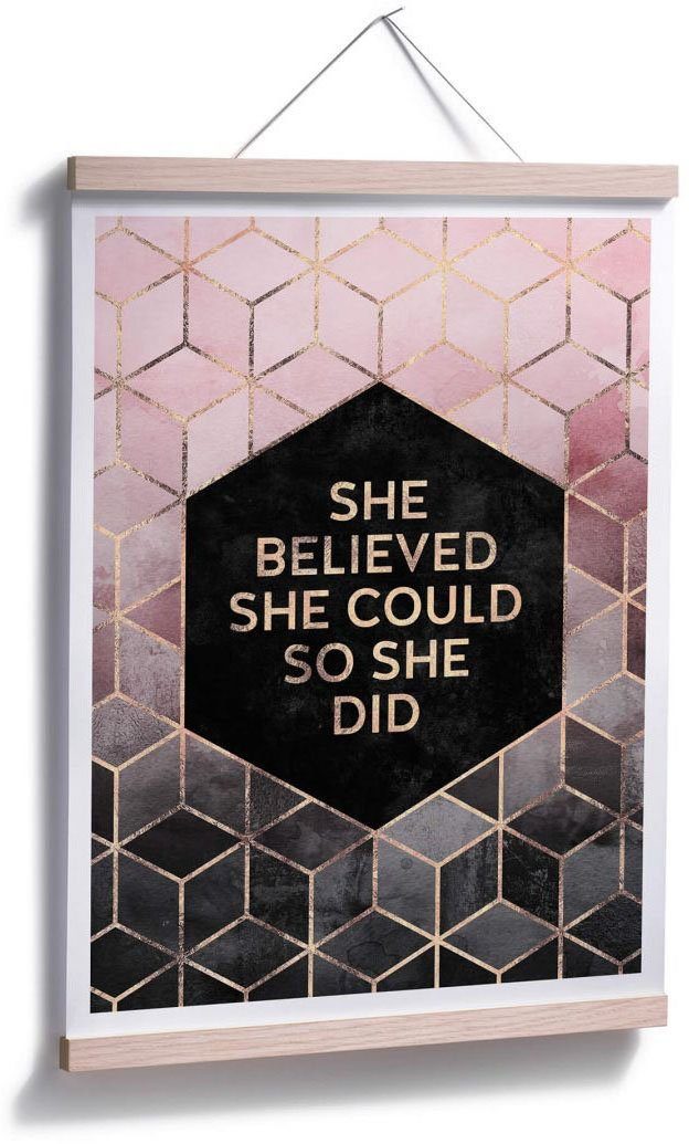 Believed, Schriftzug Wall-Art (1 Poster St) She