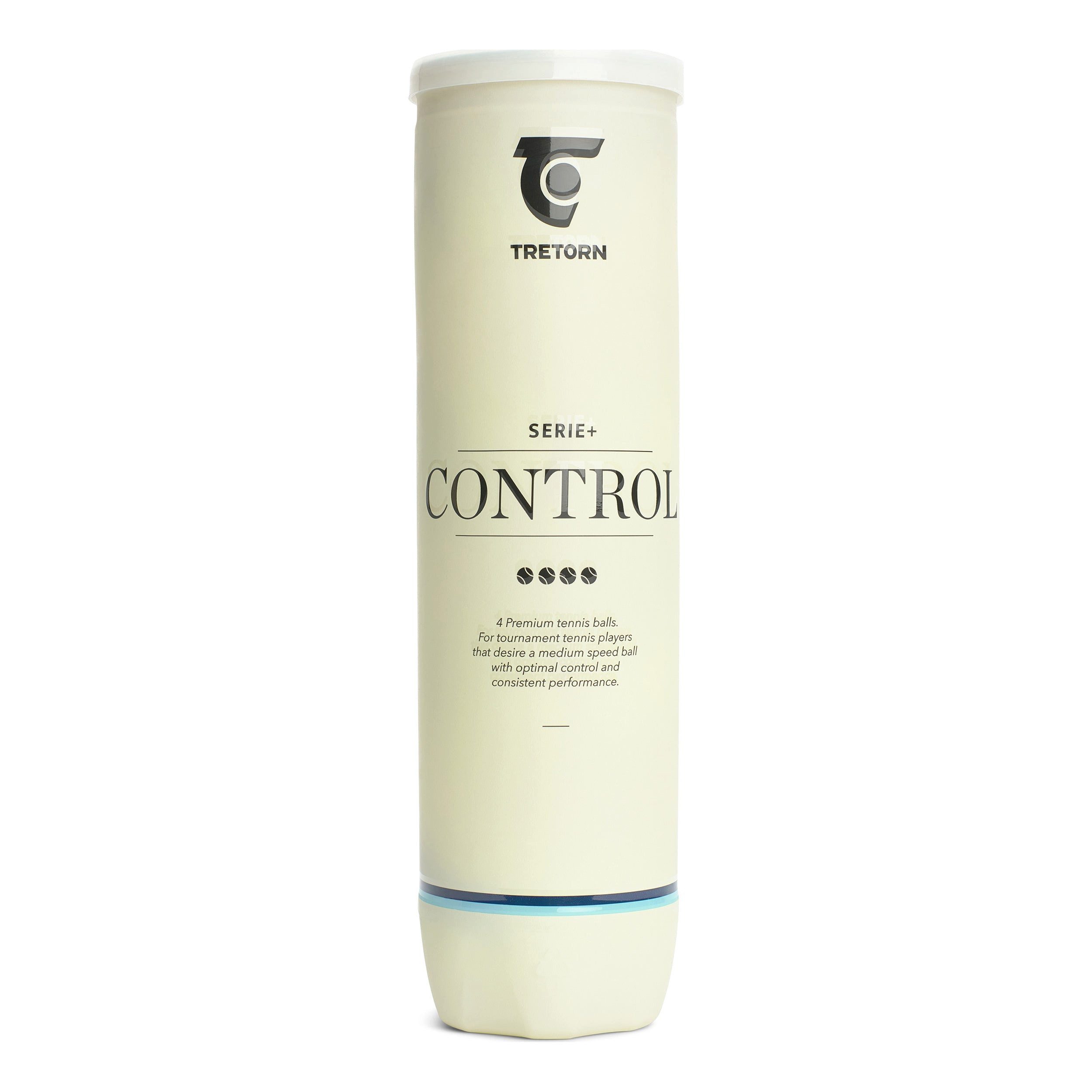 Tretorn Tennisball Serie+Control - 4 Tennisbälle - Innendruckball - (4er Dose)