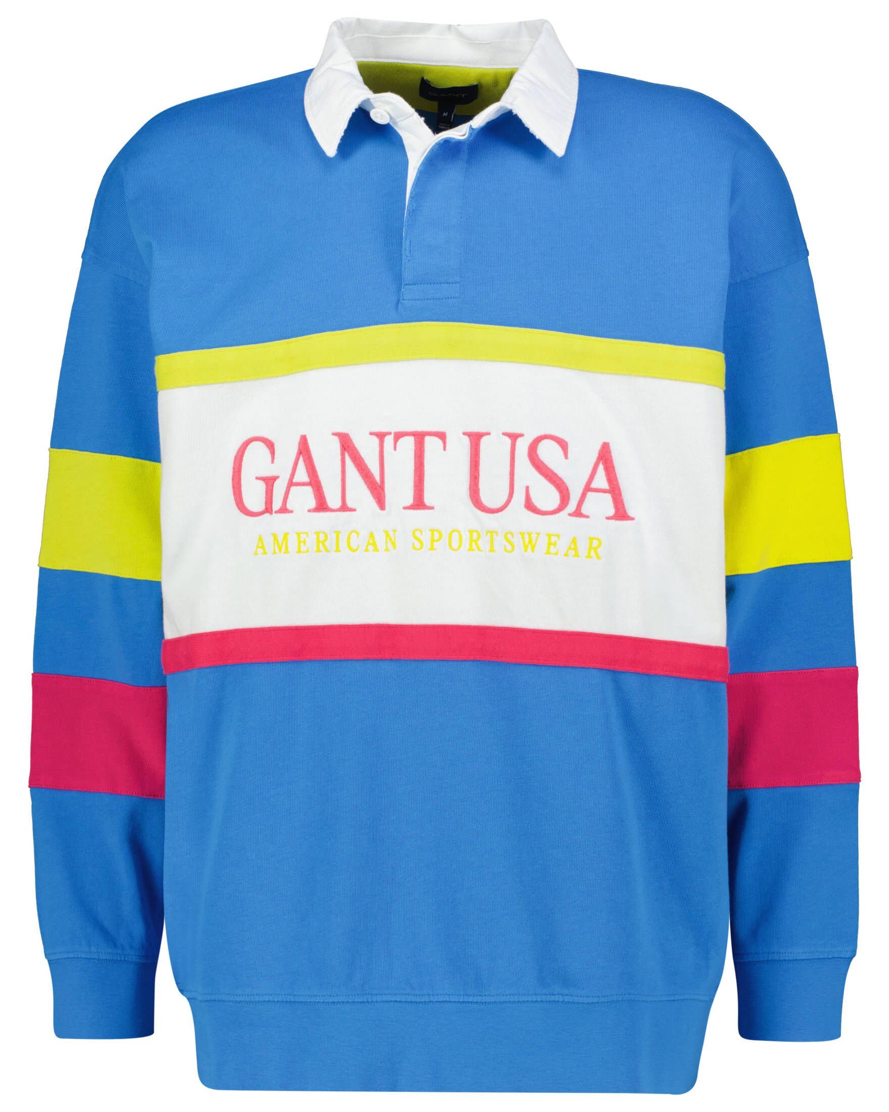 Gant Poloshirt Herren Sweatshirt mit Kentkragen ARCHIVE RUGGER (1-tlg)