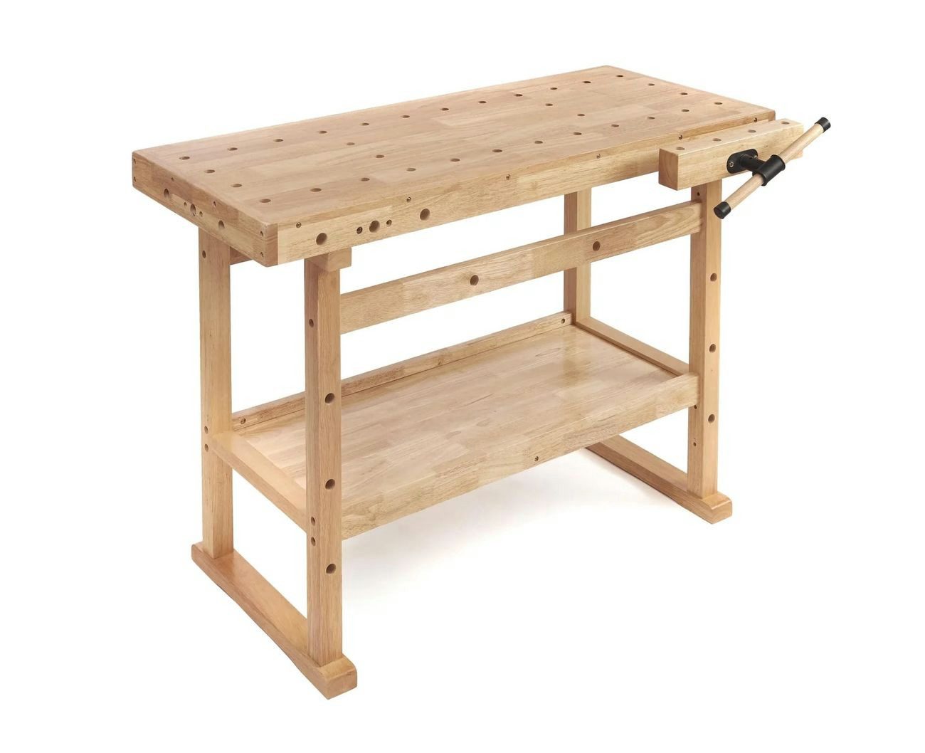 Westfalia Werkzeug Hobelbank HB2 1220 x 510 x 840 mm (ohne zusätzliche Regale und Klemmen), 122 x 51 x 84 cm, bis 220 kg belastbar