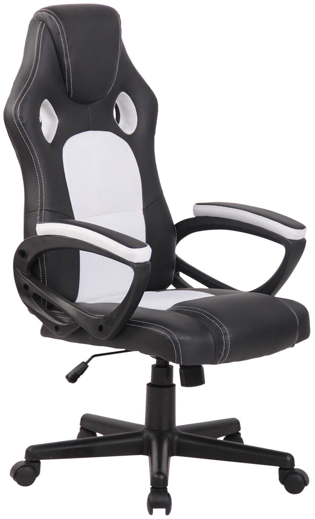 CLP Gaming Chair Fire Kunstleder, höhenverstellbar und drehbar weiß