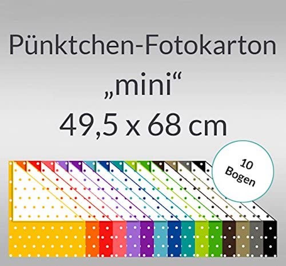 URSUS Zeichenpapier Pünktchen-Fotokarton mini 49,5 x 68 cm 300 g/m² 1