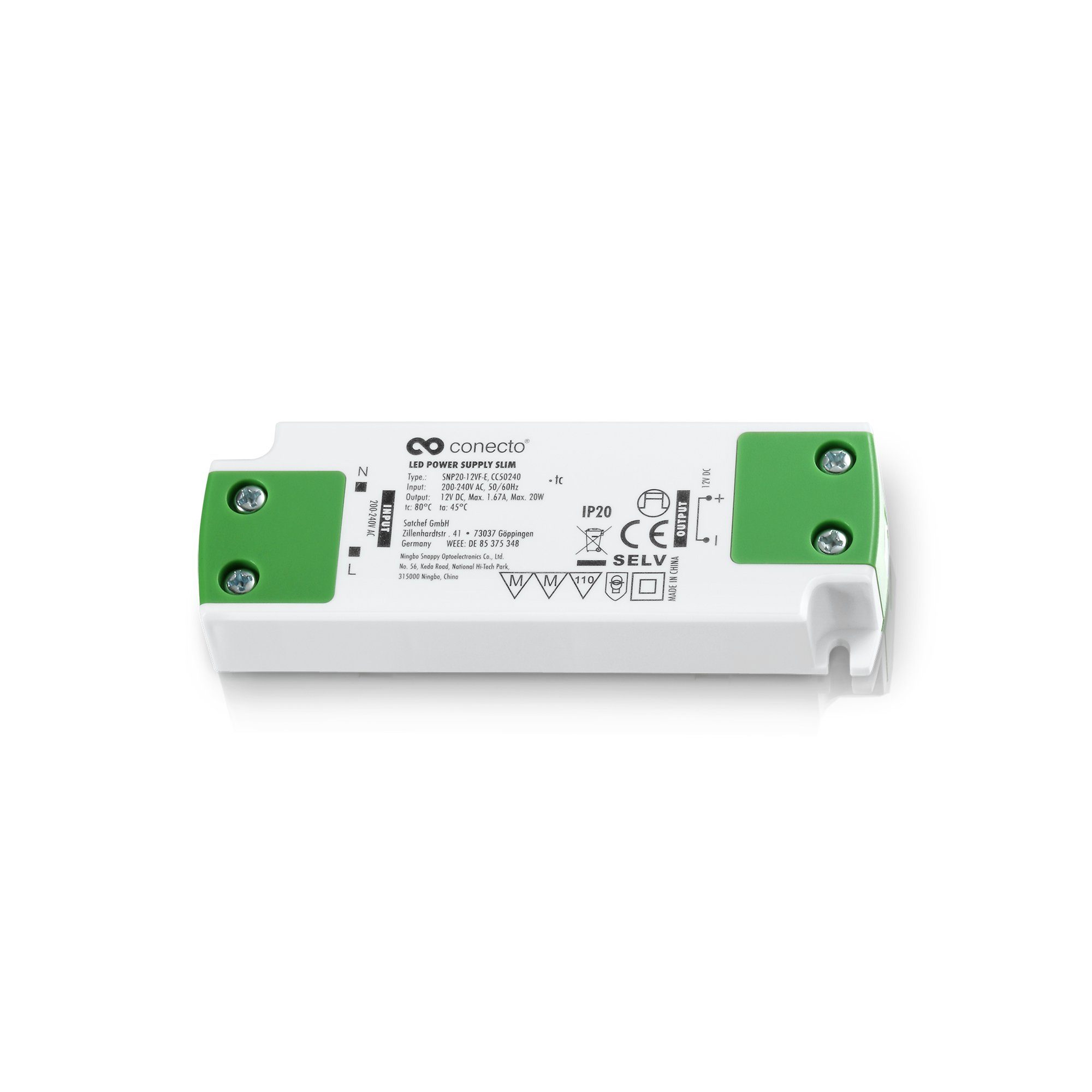 conecto conecto LED Netzteil Transformator - 12 Volt LED-Trafo für LED Leuchtm LED Trafo