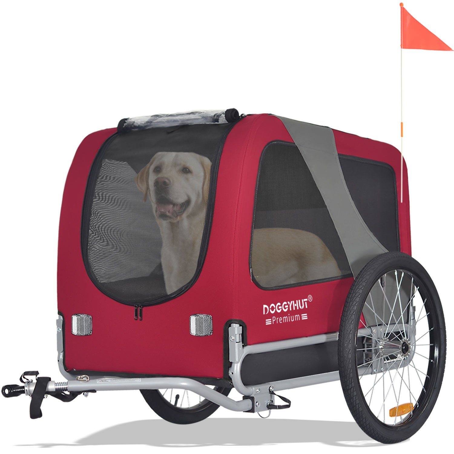 Fahrradhundeanhänger DOGGYHUT® Hundefahrradanhänger 15 - 30kg Hundeanhänger Fahrradanhänger