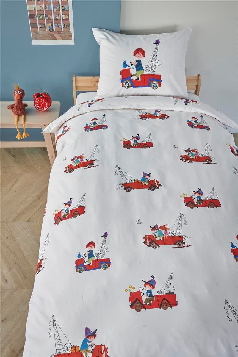 Beddinghouse x Fiep Amsterdam Kinderbettwäsche Kranwagen, Renforcé