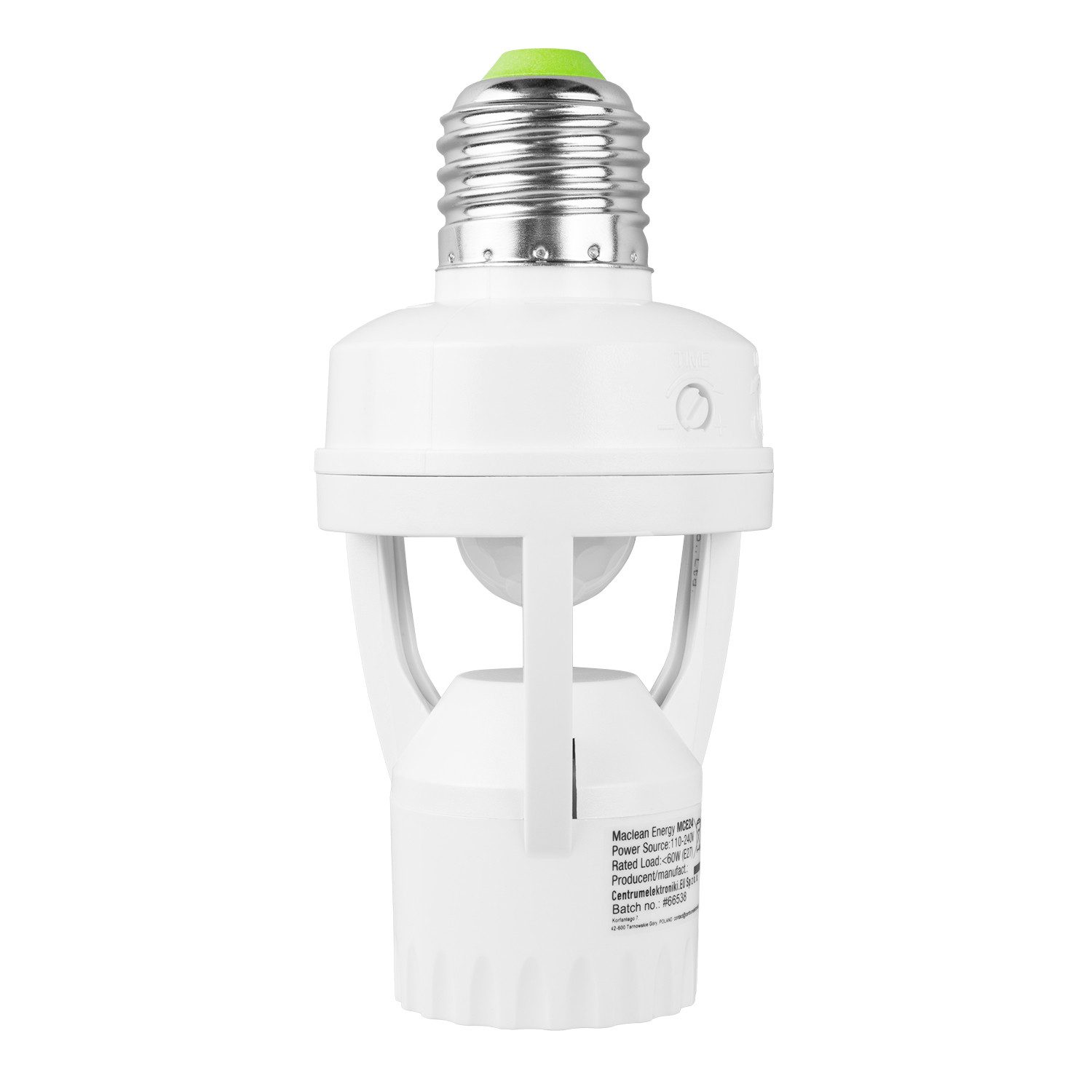 Maclean Lampenfassung MCE24 Lampenfassung E27 mit 360° Bewegungsmelder, (1-St), Automatischer Lichtschalter bis 60W, 6m Reichweite – Bild 4 von 5