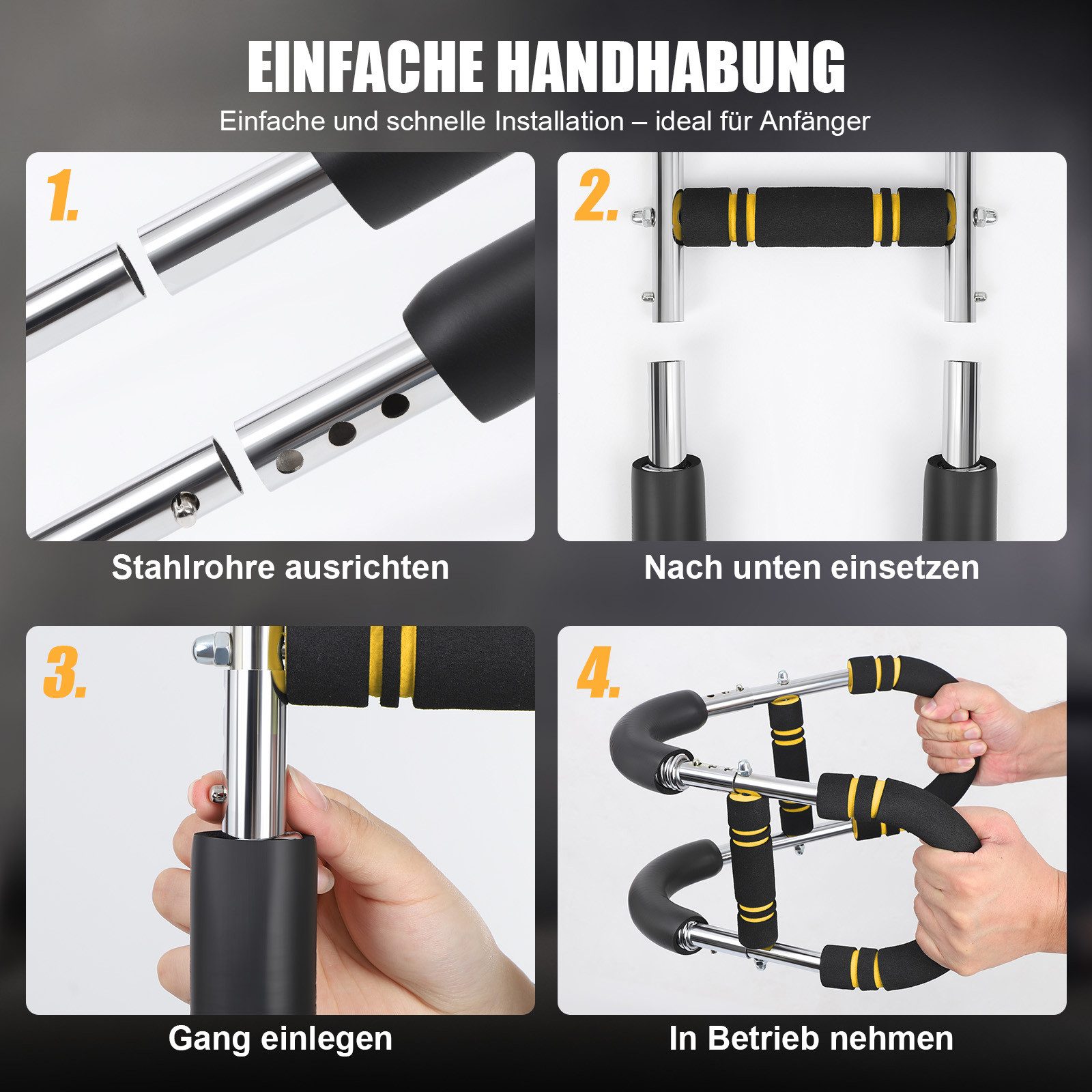 JOYOLEDER Multitrainer Twister Armtrainer Biegehantel, Verstellbares Brust Trainingsgerät &, (Muscle fit Gerät (30-50 kg / 70-110 lb), Tragbarer Power Twister, mit abnehmbarem Design, Trainingsgeräte für Zuhause, Büro & Reise)