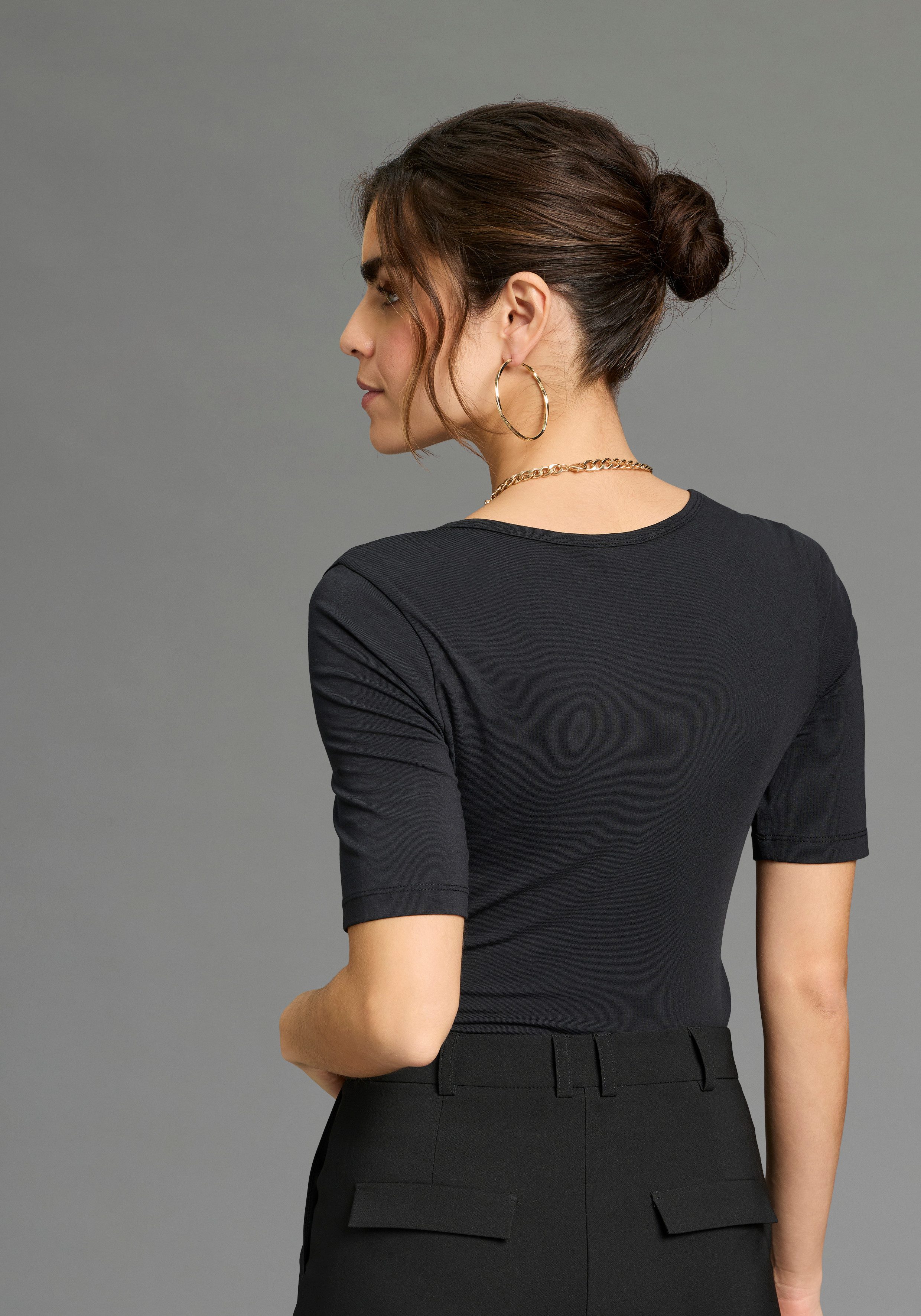 Flashlights Kurzarmbody für Erwachsene, sehr figurbetonte Passform, Halbarm-Design