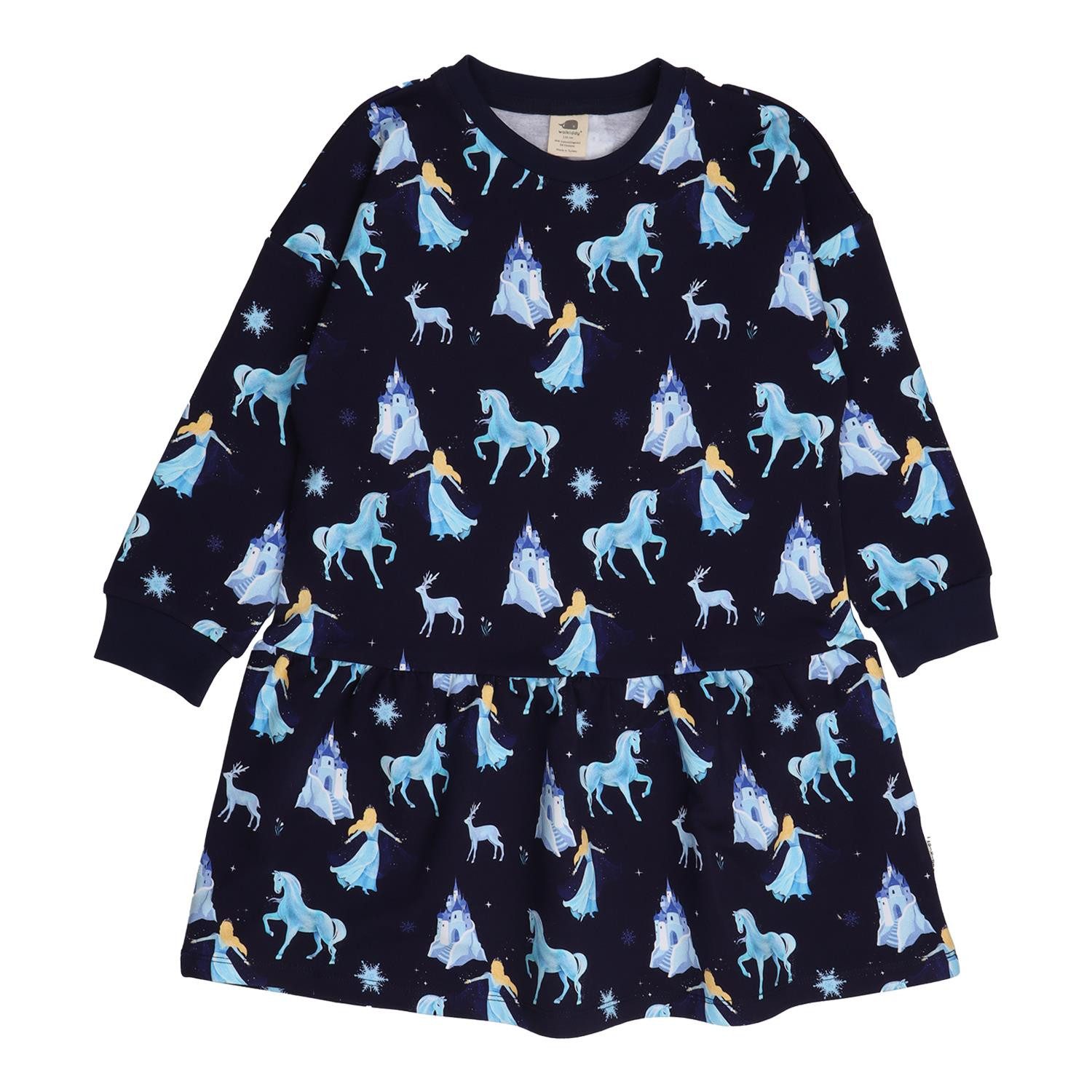 Sweatkleid Walkiddy mit Prinzessinmoiv aus Bio Baumwolle