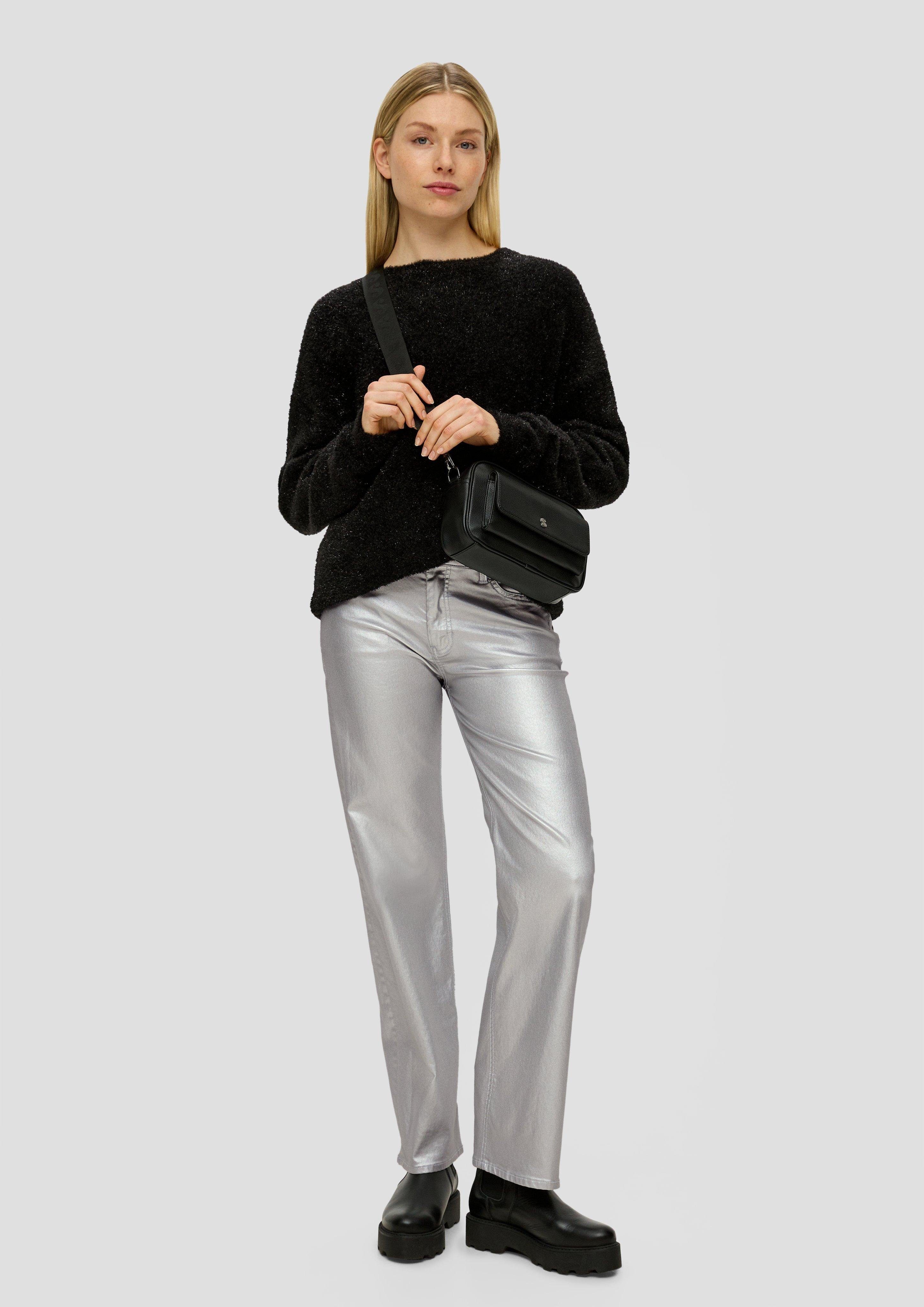 s.Oliver 5-Pocket-Jeans Jeans Karolin / Regular Fit / Mid Rise / Straight Leg / Metallic Label-Patch