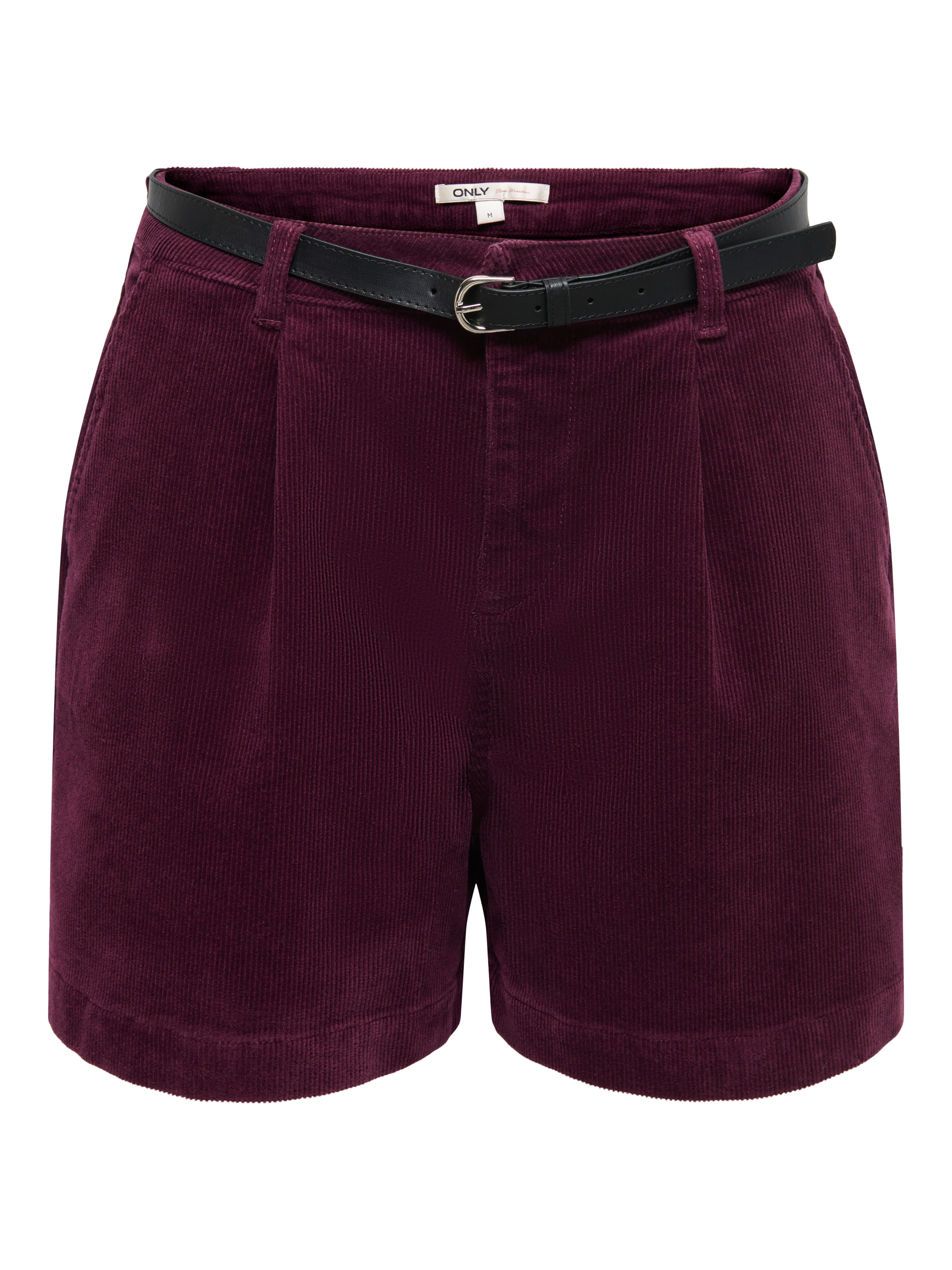 ONLY Shorts ONLZEVA HW BELT CORD SHORTS CC PNT Baumwollmischung, Cord, regular fit, high waist