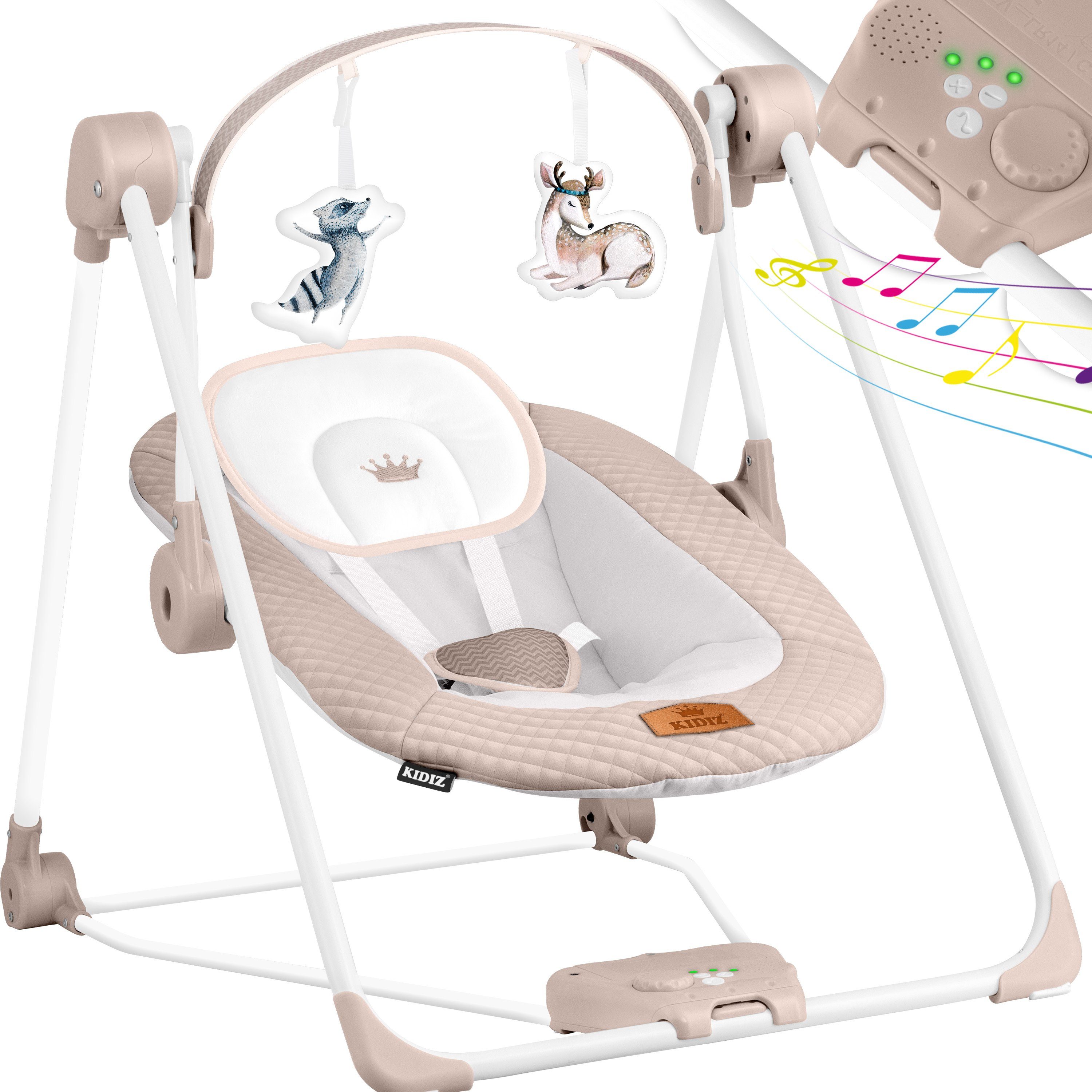 KIDIZ Babywippe, Babywippe Babyschaukel mit Geschwindigkeitseinstellungen