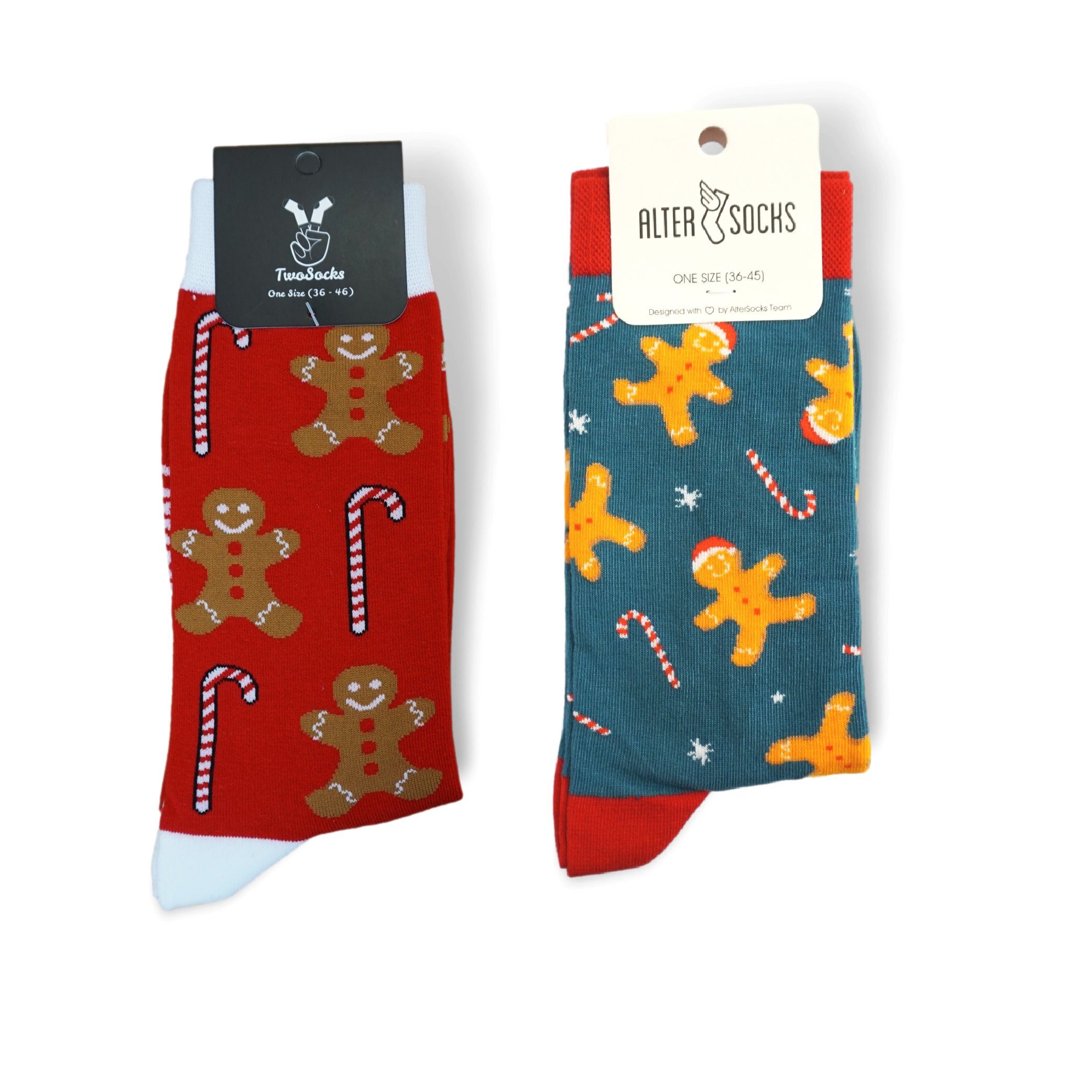 Freizeitsocken Weihnachtssocken für Damen und Herren Lebkuchen Socken Einheitsgröße