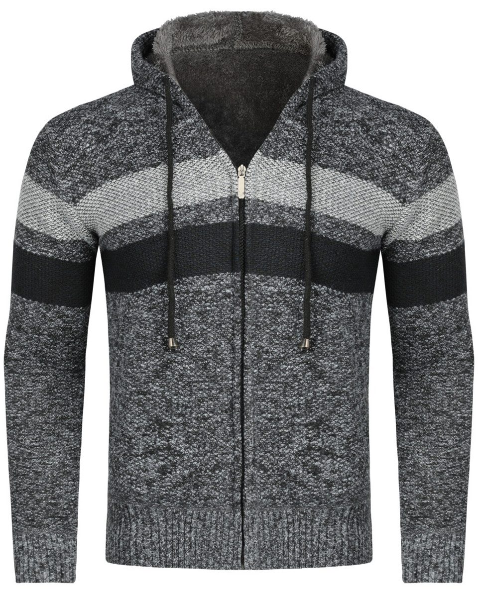 Allthemen Cardigan Herren Strickjacke mit Kapuze günstig online kaufen