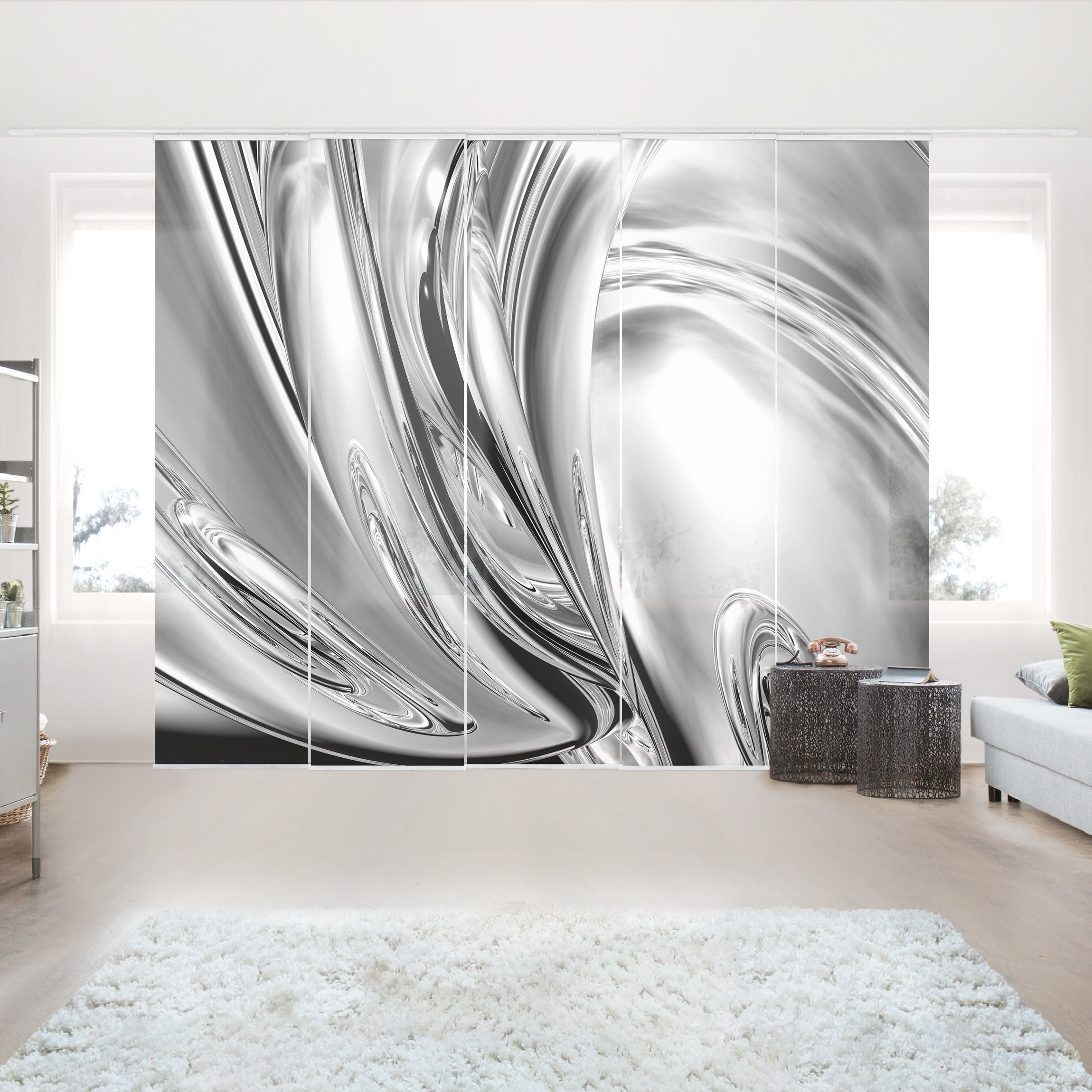 Bilderdepot24 Schiebegardine modern Flächenvorhang blickdicht Lights günstig online kaufen