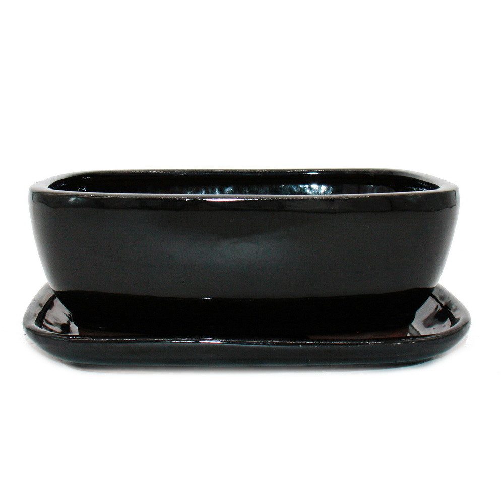 Exotenherz Pflanzschale Bonsai-Schale Unterteller Gr.4 Schwarz Anthrazit re günstig online kaufen