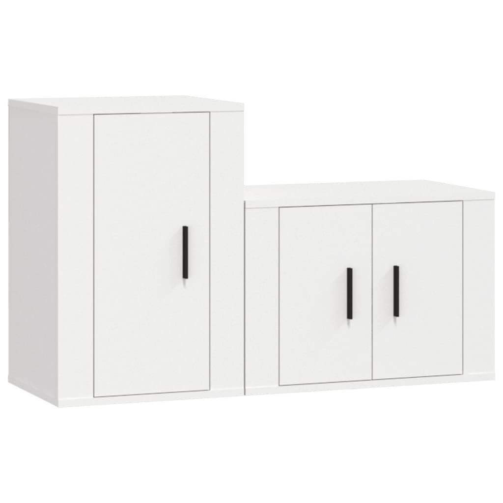 Vidaxl 2-tlg. Tv-schrank-set Weiß Holzwerkstoff günstig online kaufen