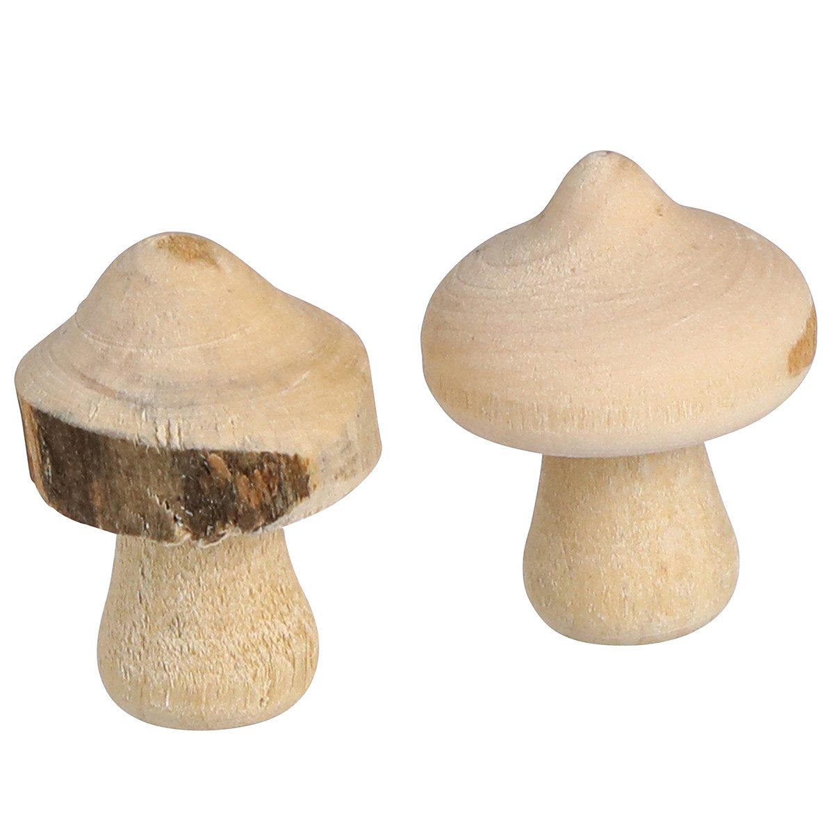 Streudeko Streudeko Mini Pilze Holzdeko Natur mit Rinde Ø2cm 36 St - Tischdeko