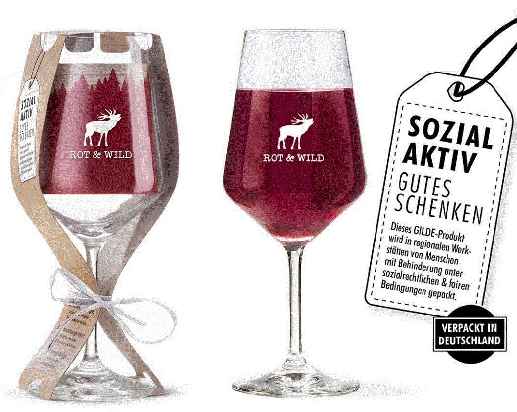 Rotweinglas Weinglas, Glas "Rot & Wild"