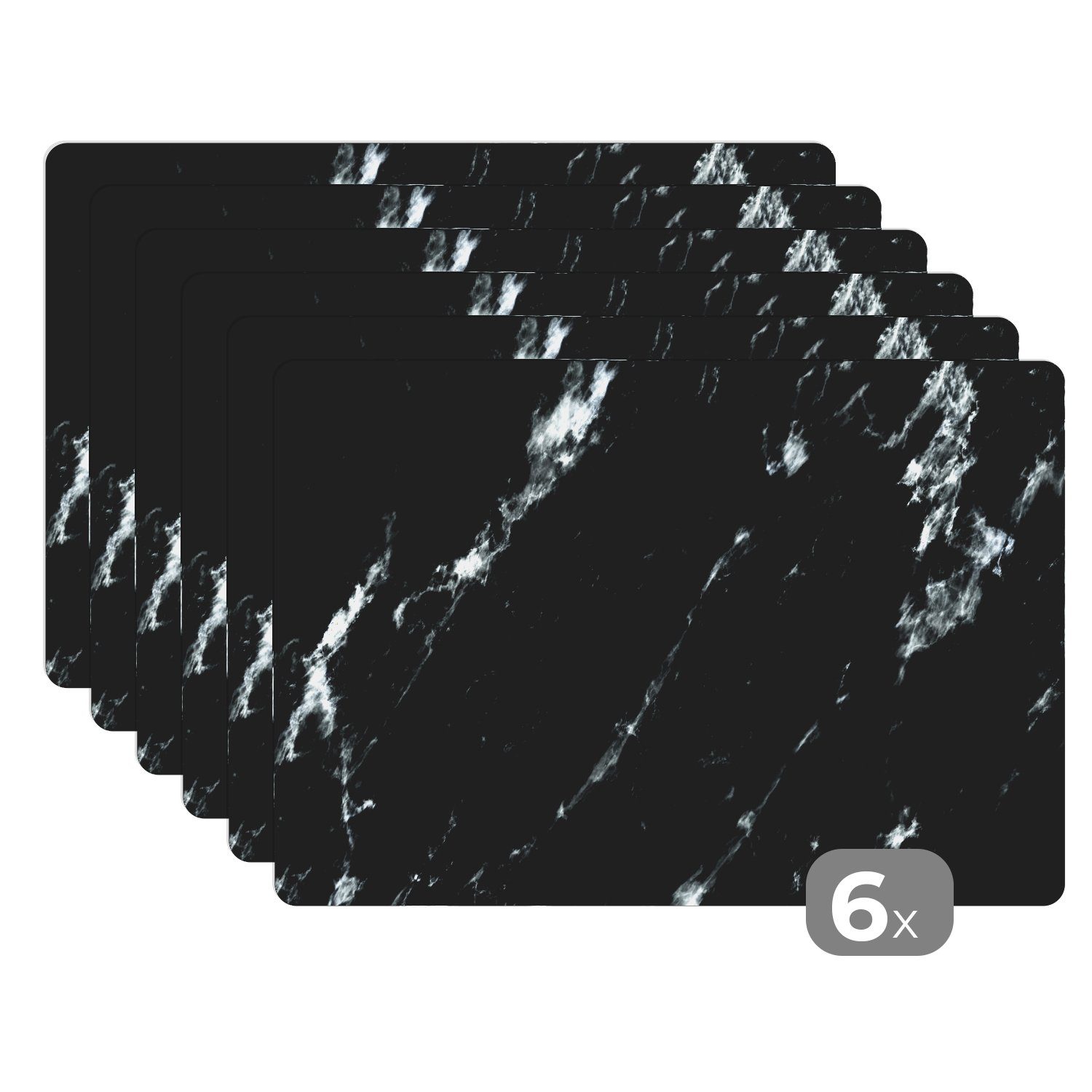 Platzset Marmor - Schwarz - Luxus