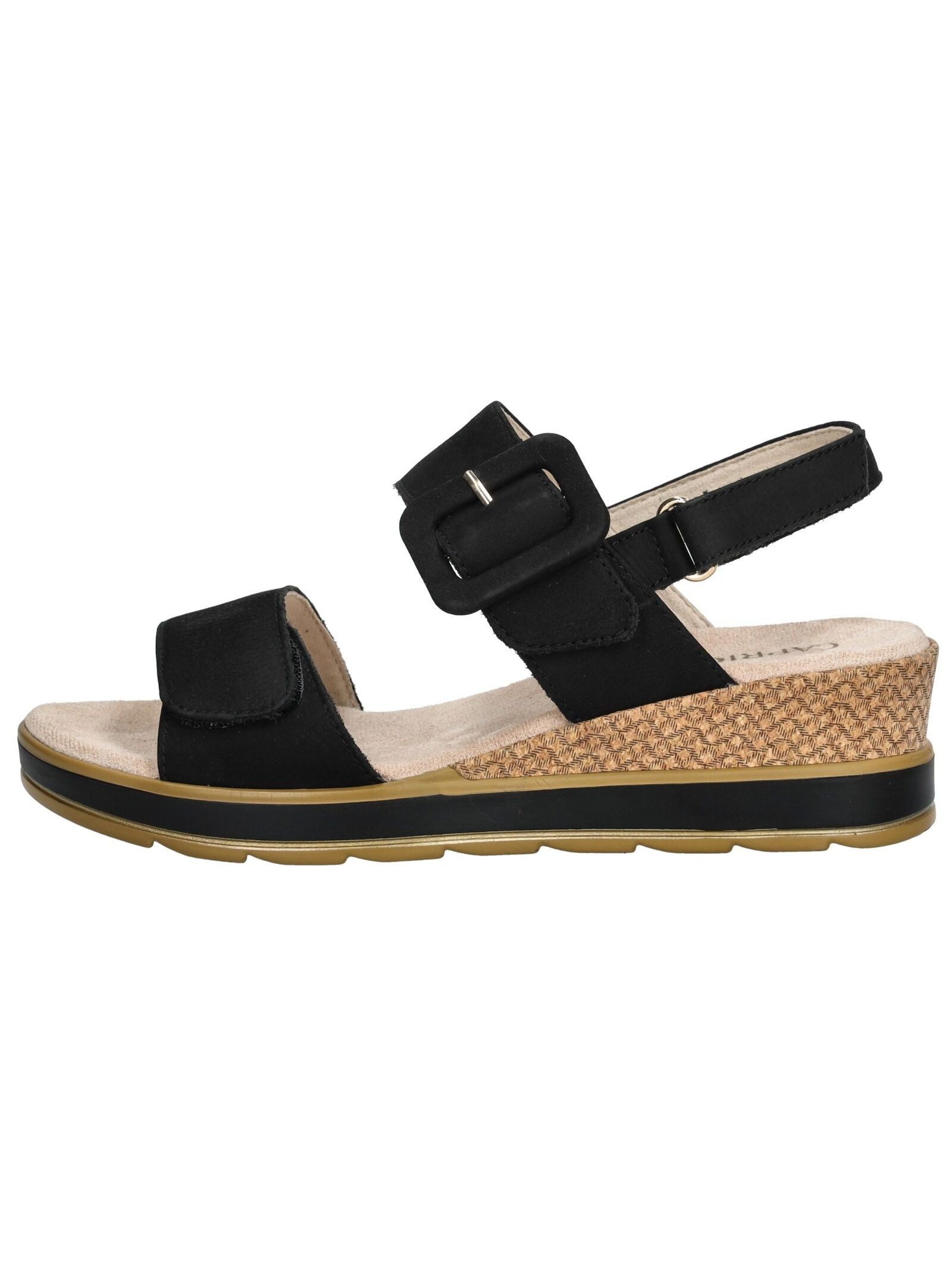 Caprice Sandalen Nubukleder . Keilsandalette