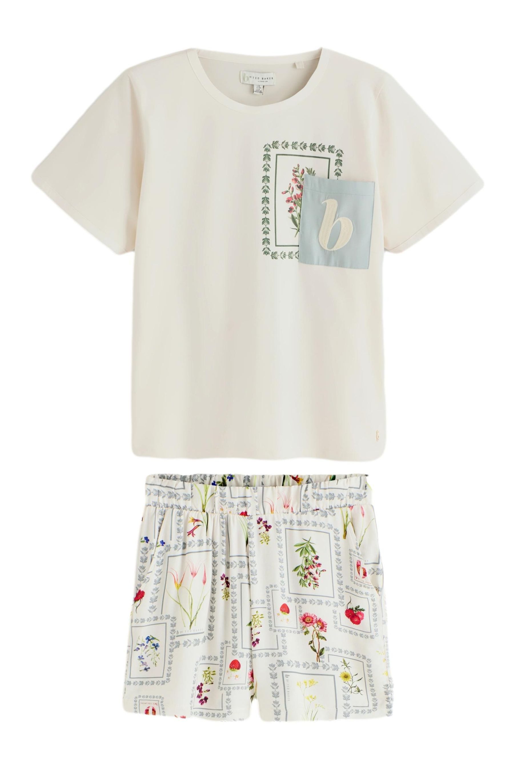 B by Ted Baker Pyjamashorts B by Ted Baker Shorts-Set aus Baumwollviskose (2-tlg)