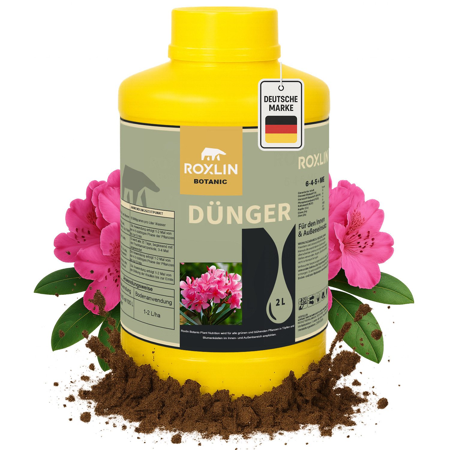 Roxlin Gartendünger Rhododendron Dünger 2L – Rhododendron für alle Rhododendron Dünger
