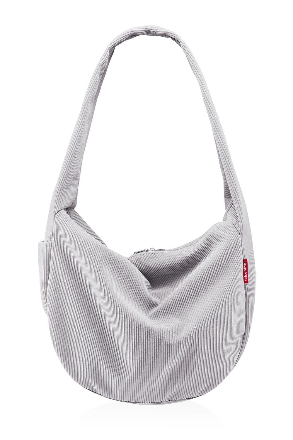 REISENTHEL® Umhängetasche MOONBAG CORD GREY, Grau, Cordoptik, Polyester, 24 Liter, B 48 x H 33 x T 14 cm