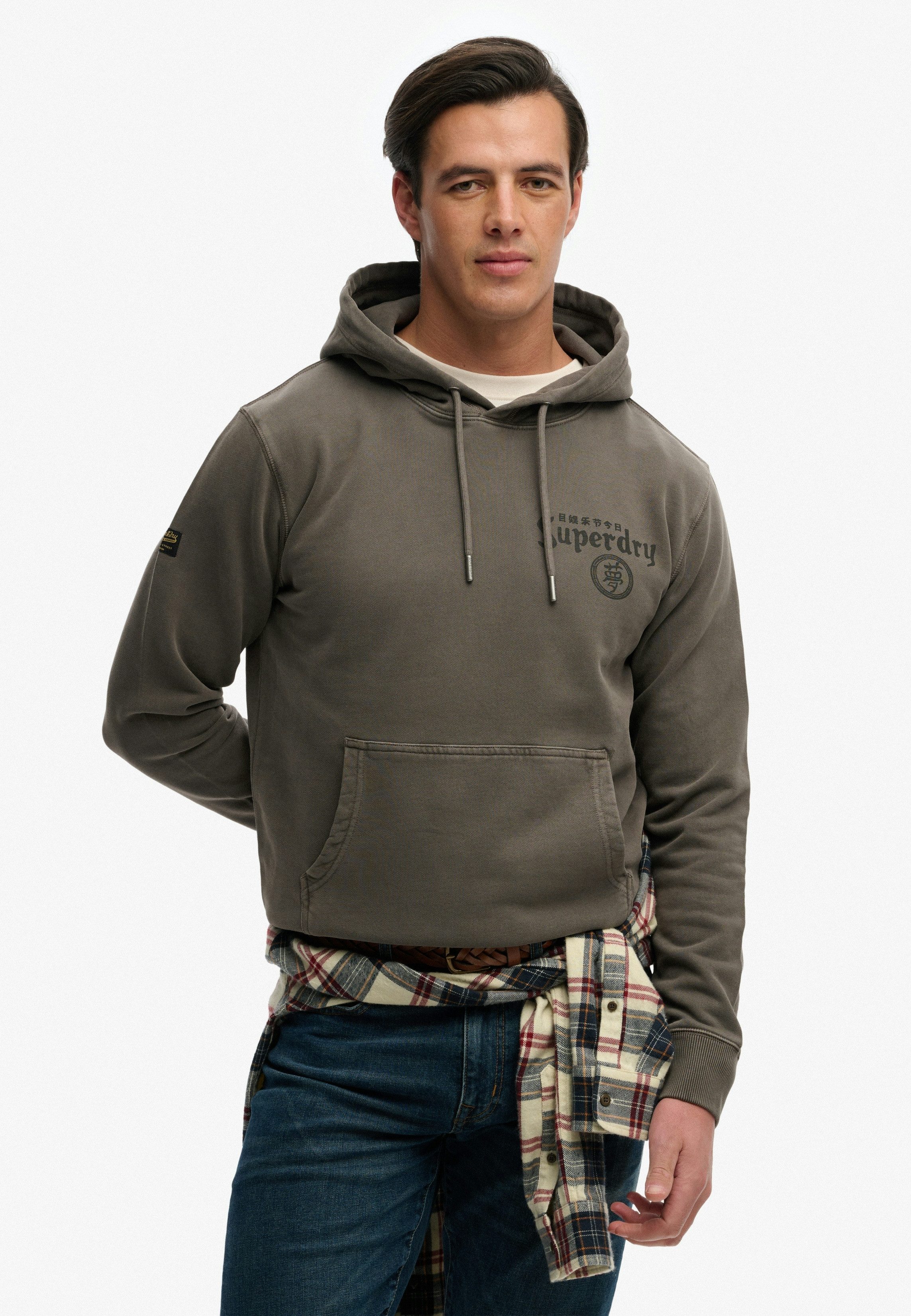 Superdry Kapuzensweatshirt TOKYO NARRATIVE LOOSE HOOD mit coolem Tattoo-Pri günstig online kaufen