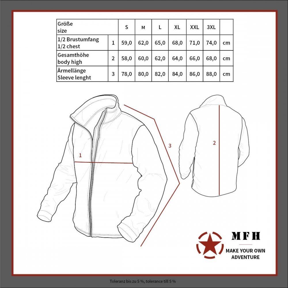 MFHHighDefence Softshelljacke Soft Shell Jacke, Liberty, sharkskin, schwarz - L
