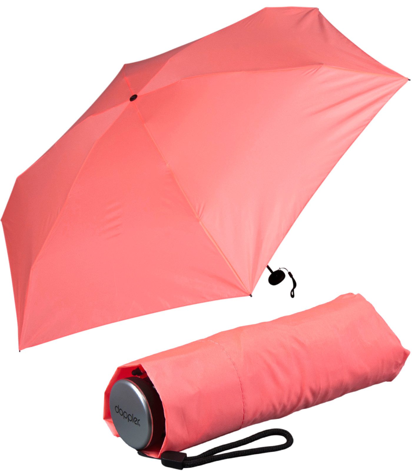 doppler® Taschenregenschirm Fiber Compact winziger Schirm für Damen und Herren, für kleine Taschen, in modischen Trendfarben