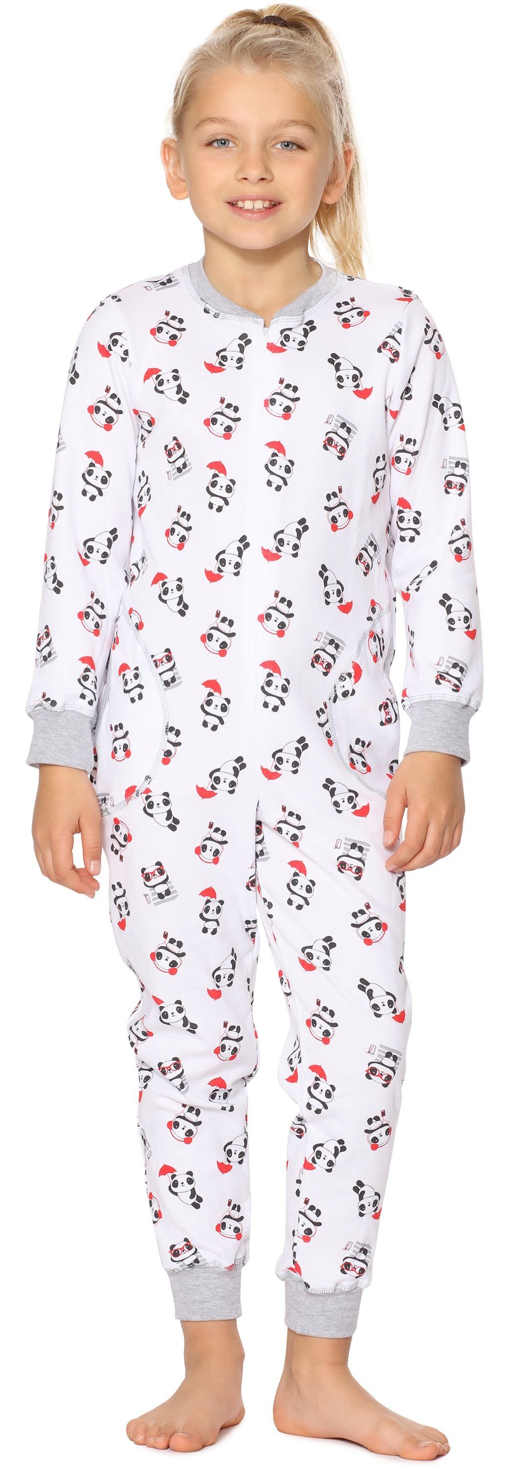 Merry Style Schlafanzug Weiß Mädchen Jumpsuit Pandas MS10-186 Schlafanzug