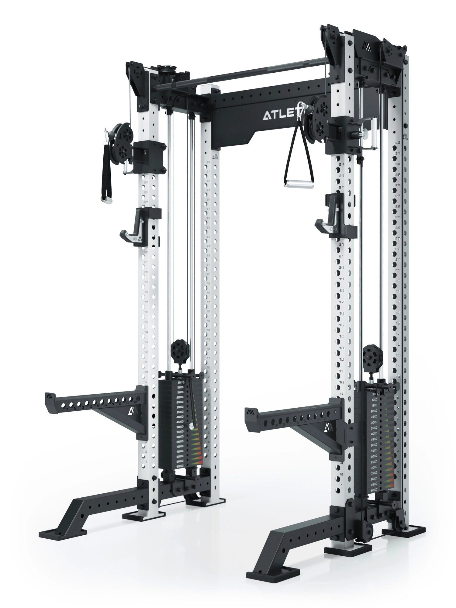 ATLETICA Power Rack R8 Bradley Kurz, 180kg Weight Stack, Weiss, Power Rack